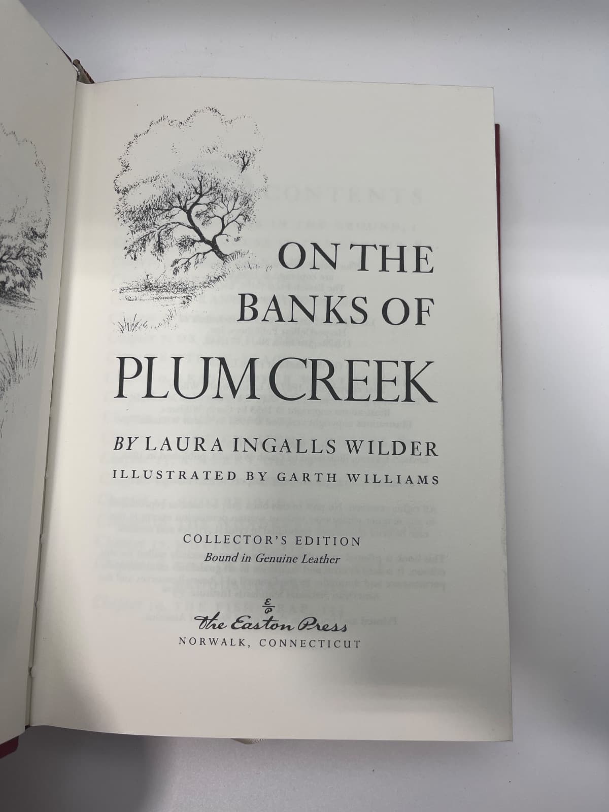 On the Banks of Plum Creek - Wilder - Easton Press(1995) by Laura Ingalls Wilder - title page