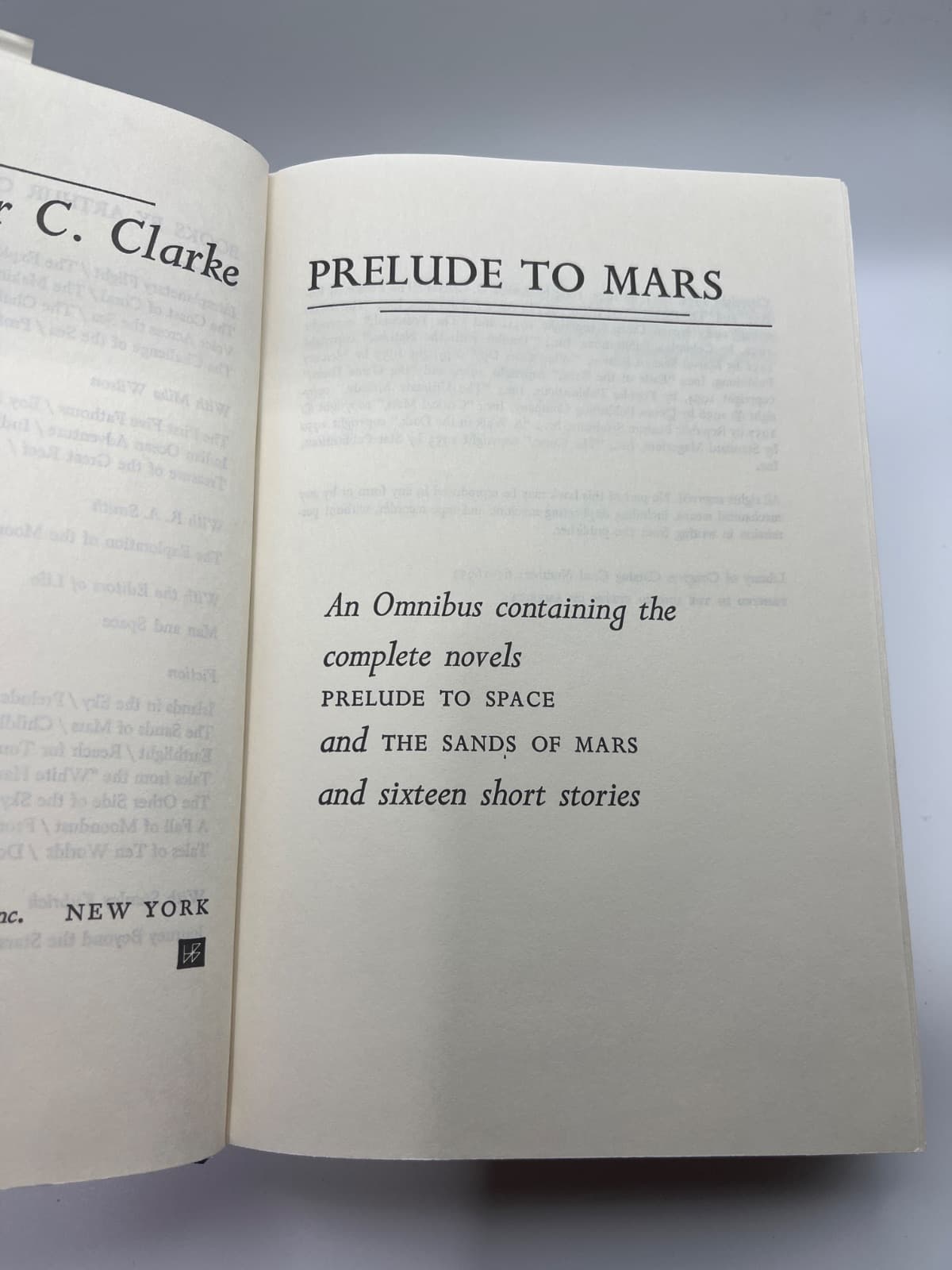 Arthur C. Clarke - Prelude to Mars - Book Club Edition - Hardcover  by Arthur C. Clarke - title page