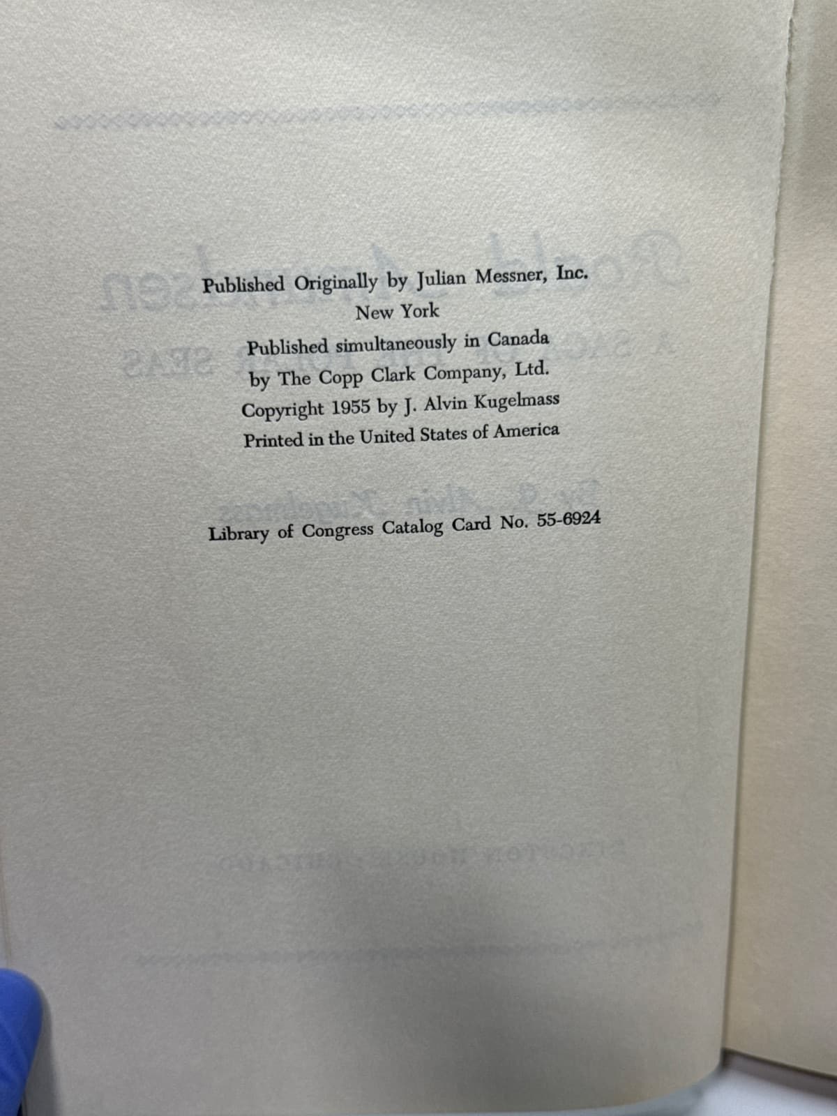 Roald Amundsen by J. Alvin Kugelmass - copyright page showing 1955 details