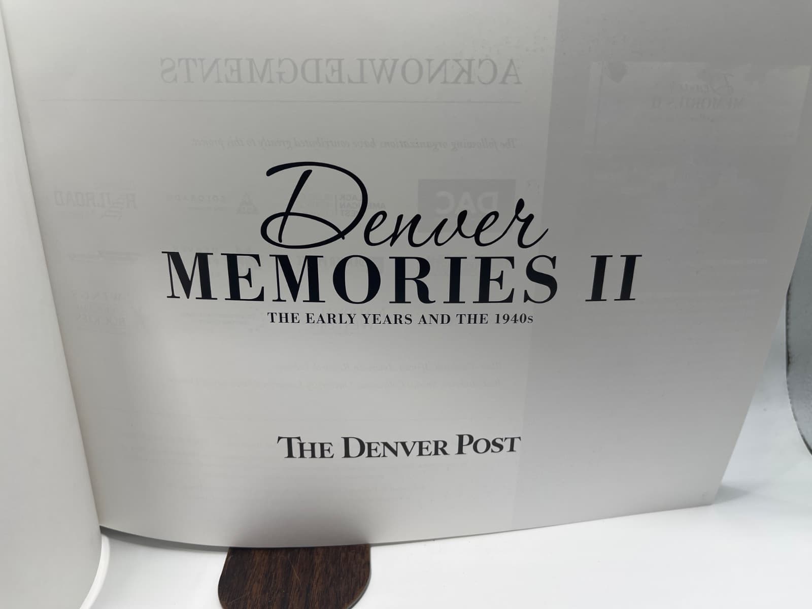 Denver Memories II: The Early Years and the 1940s by The Denver Post - title page