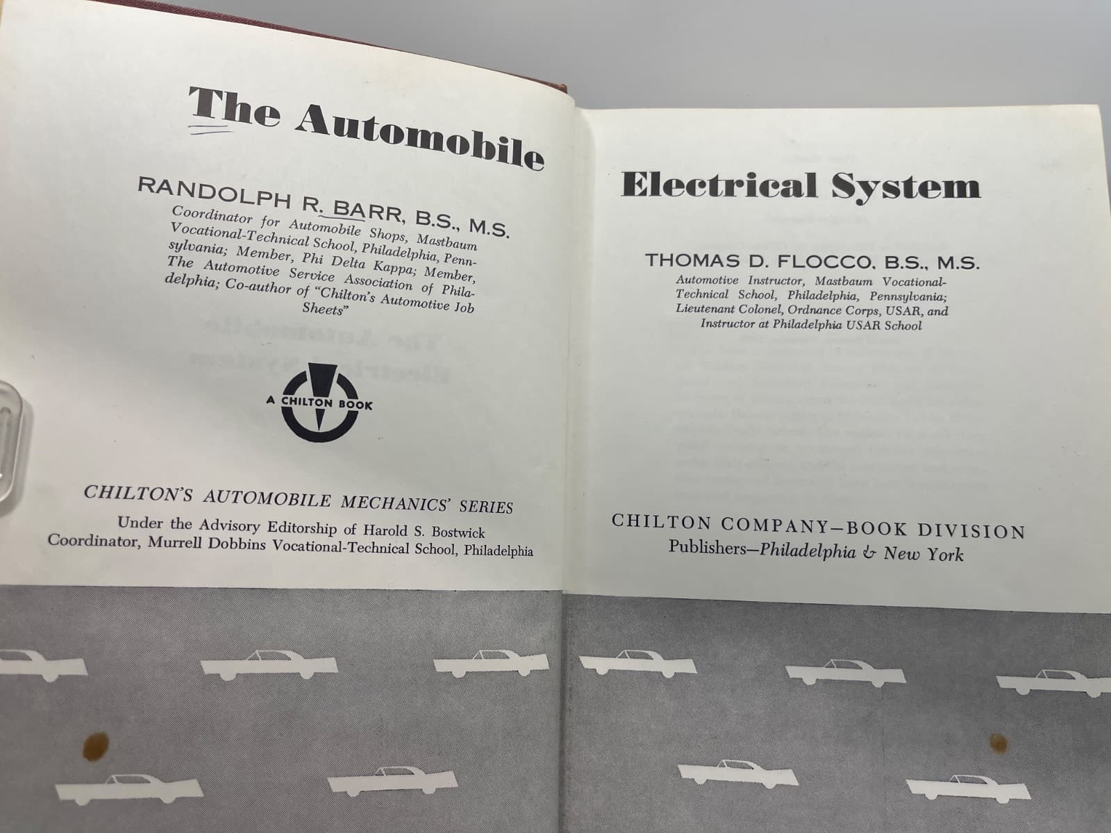 The Automobile Electrical System by Randolph R. Barr and Thomas D. Flocco - title page