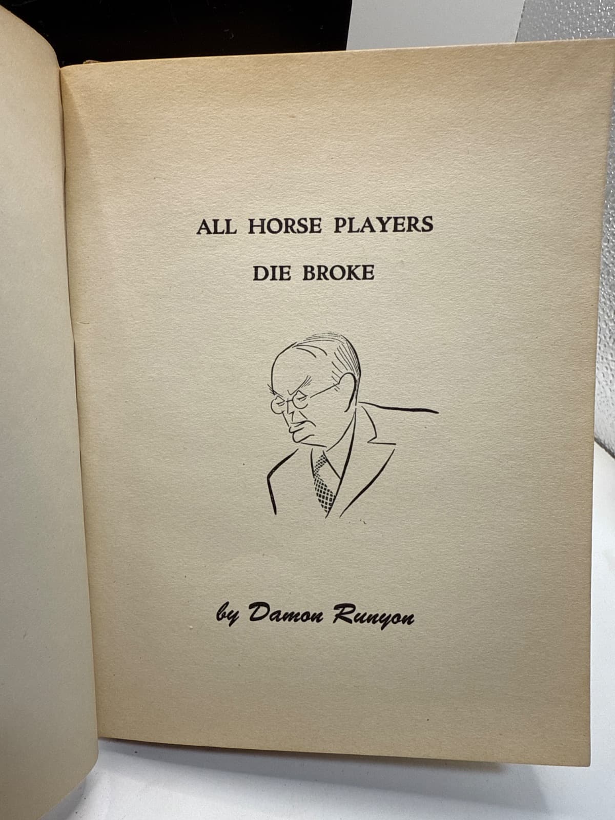 All Horse Players Die Broke by Damon Runyon - title page