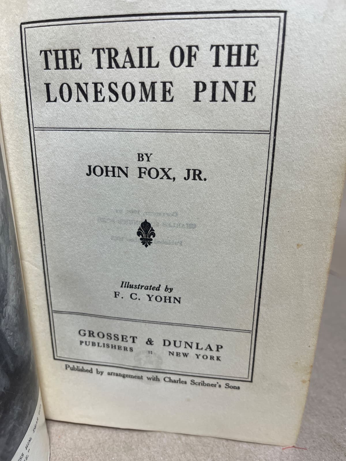 The Trail of the Lonesome Pine by John Fox, Jr. - title page