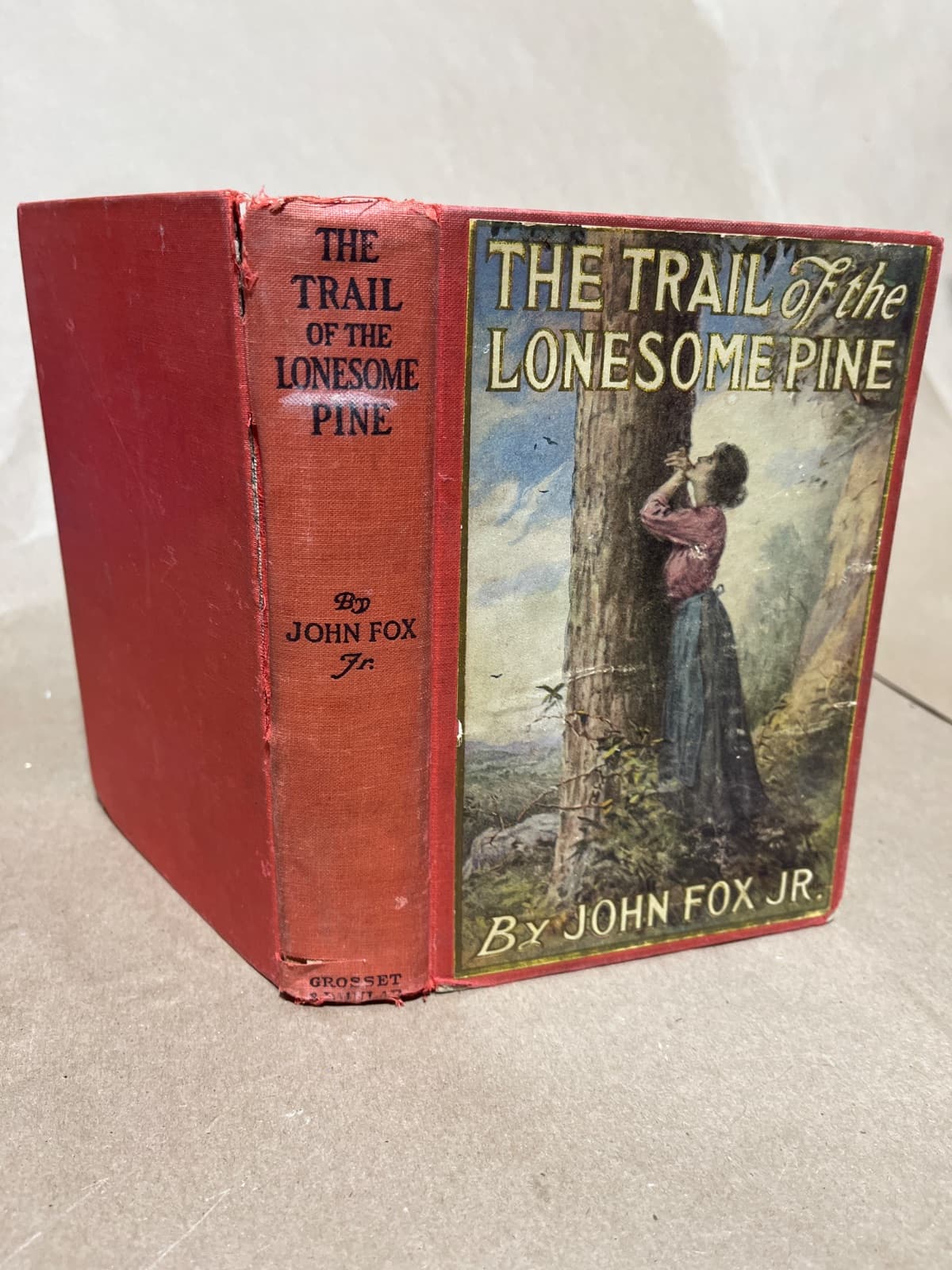 The Trail of the Lonesome Pine by John Fox, Jr. - quarter view showing binding condition