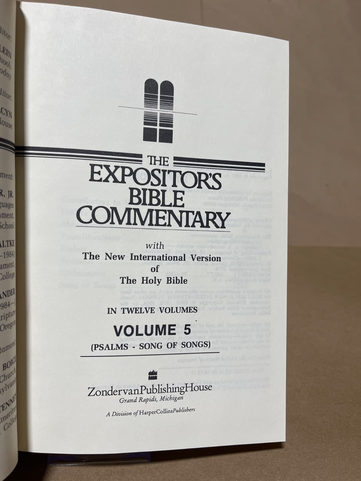 The Expositor's Bible Commentary, Volume 5 by Frank E. Gaebelein (General Editor) - title page