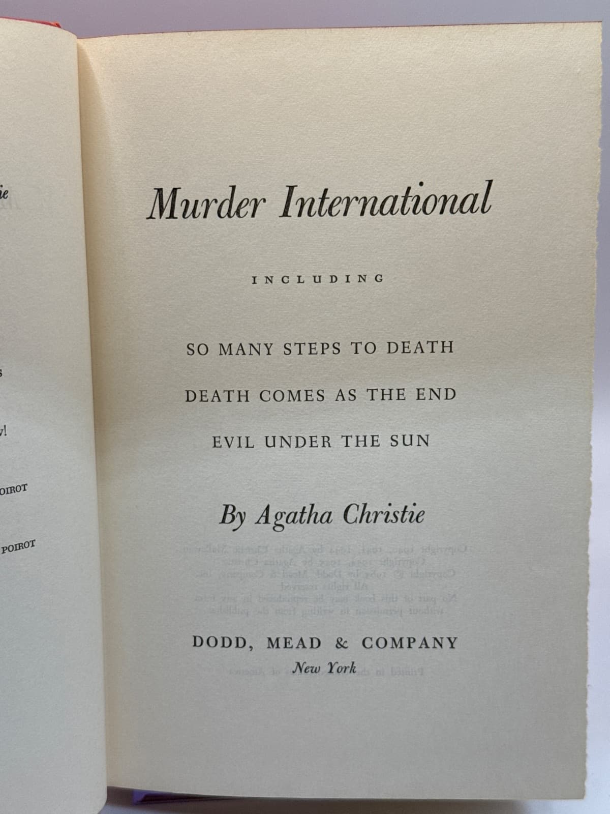 Murder International by Agatha Christie - title page