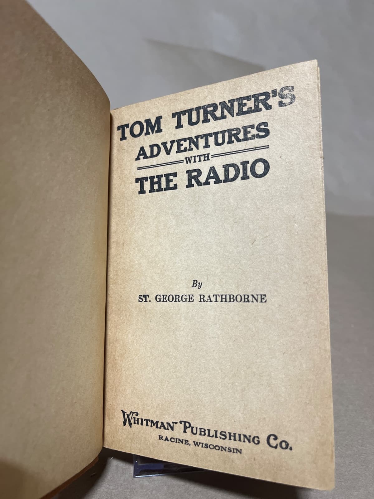 Tom Turner's Adventures with the Radio by St. George Rathborne - title page