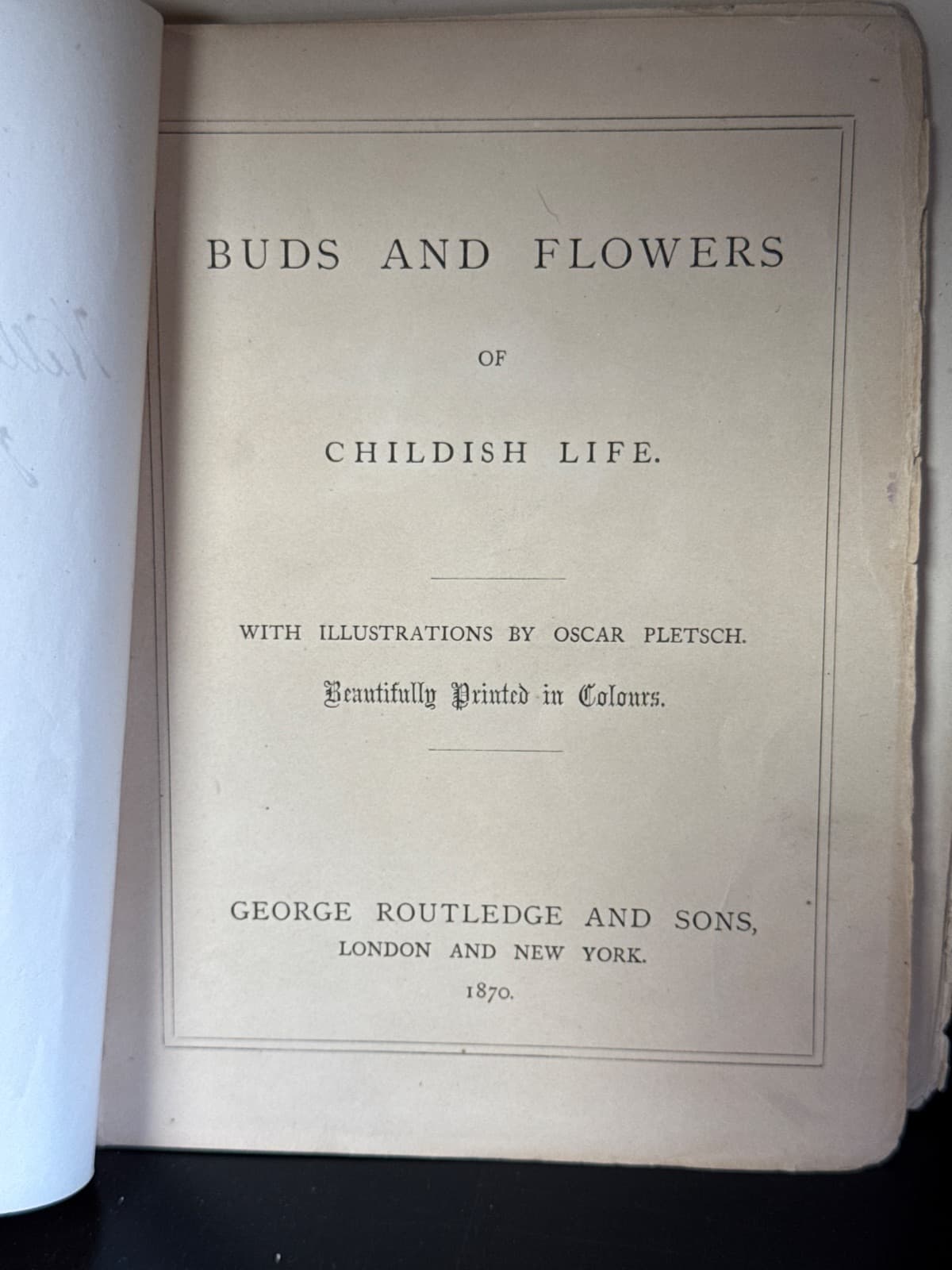 Buds and Flowers of Childish Life - title page