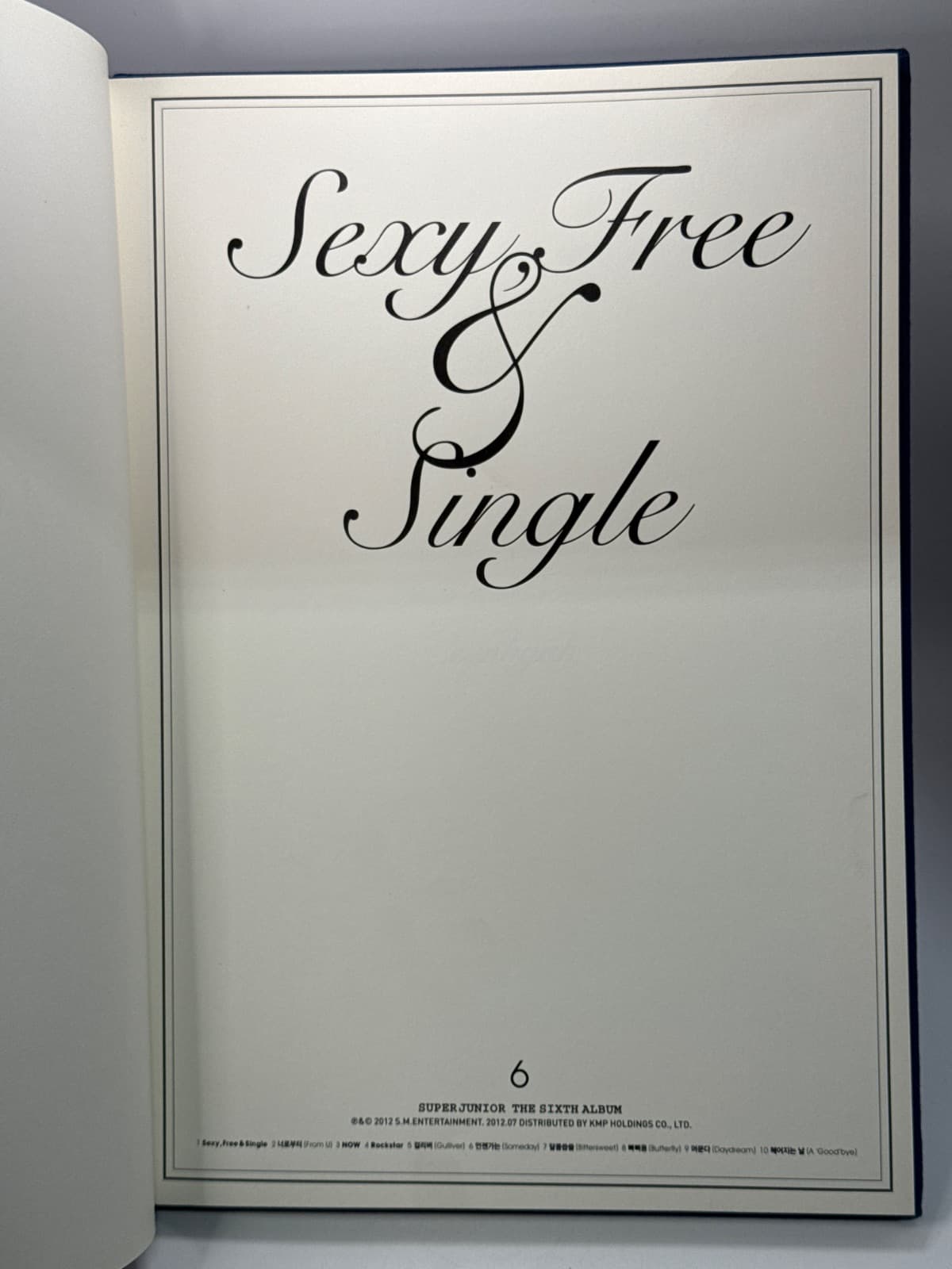 Sexy, Free & Single  by Super Junior - title page