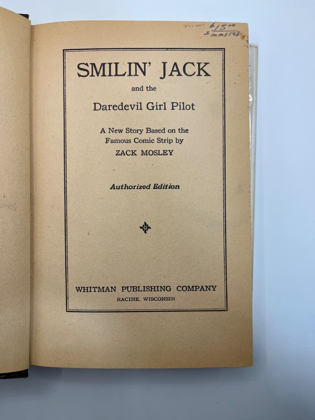 Smilin' Jack and the Daredevil Girl Pilot  by Zack Mosley - title page