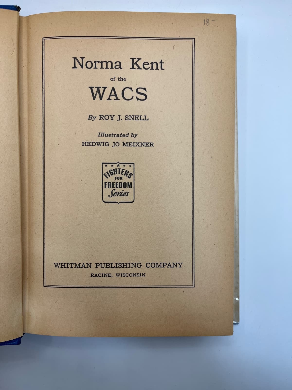 Norma Kent of the WACS by Roy J. Snell - title page