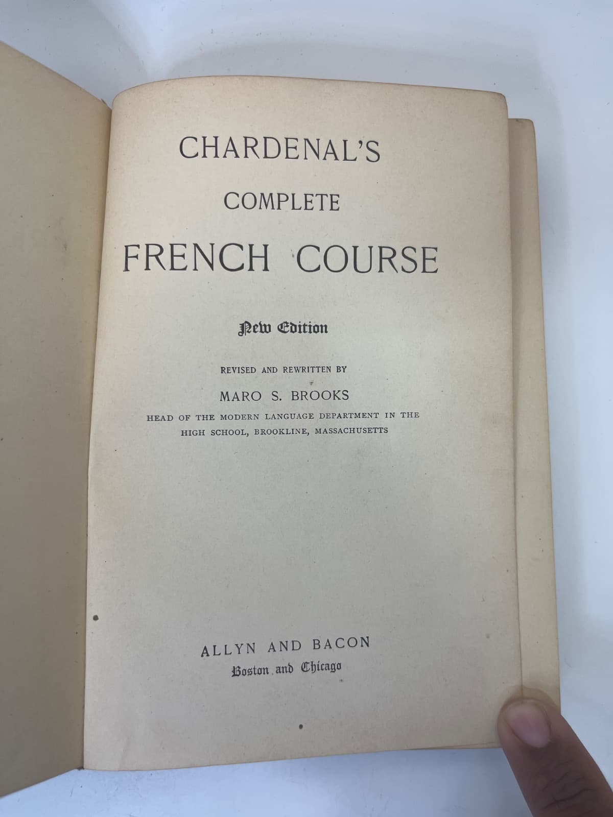 Chardenal's Complete French Course by Maro S. Brooks - title page