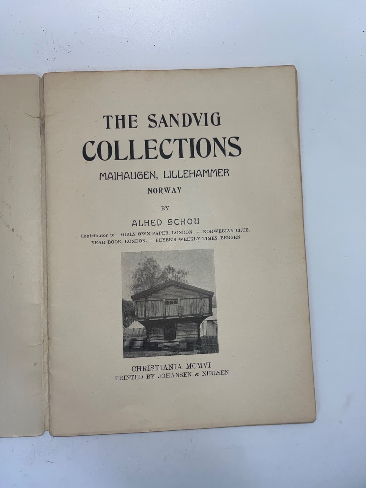 The Sandvig Collections by Alhed Schou - title page