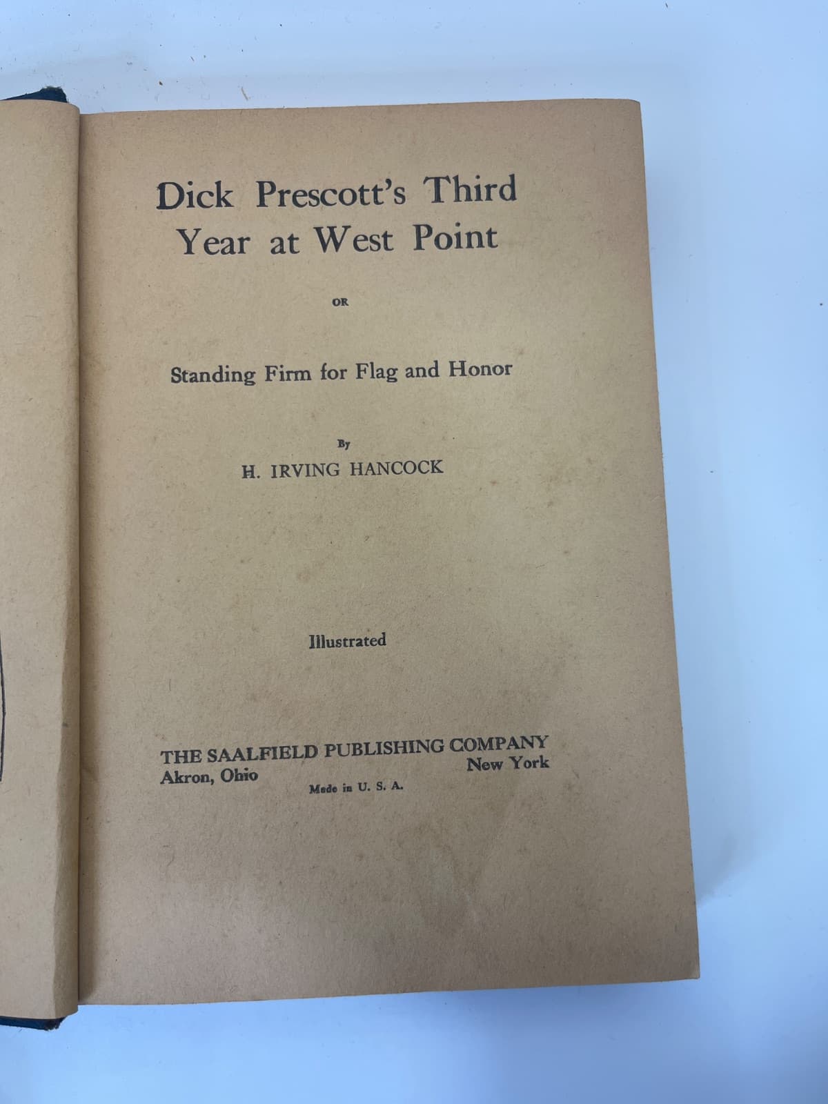 Dick Prescott's Third Year at West Point by H. Irving Hancock - title page