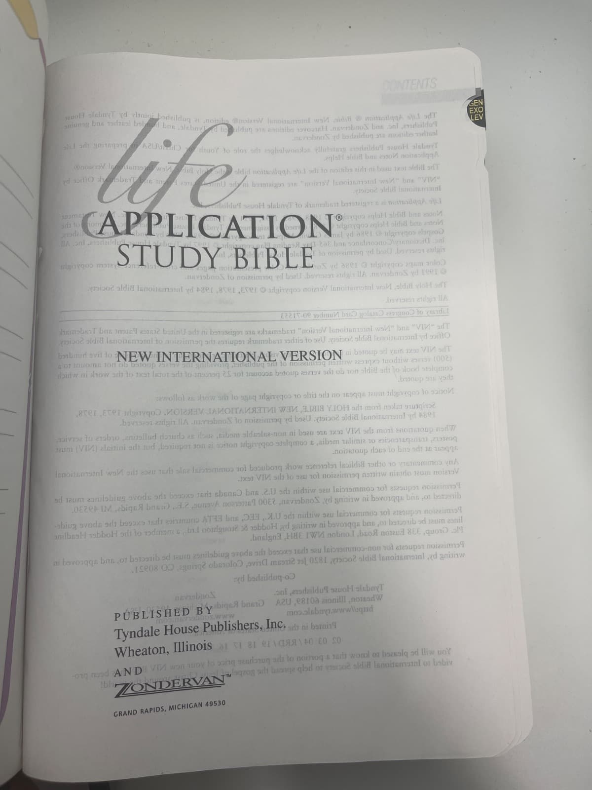 Life Application Study Bible - Green Bonded Leather - NIV by Zondervan - title page
