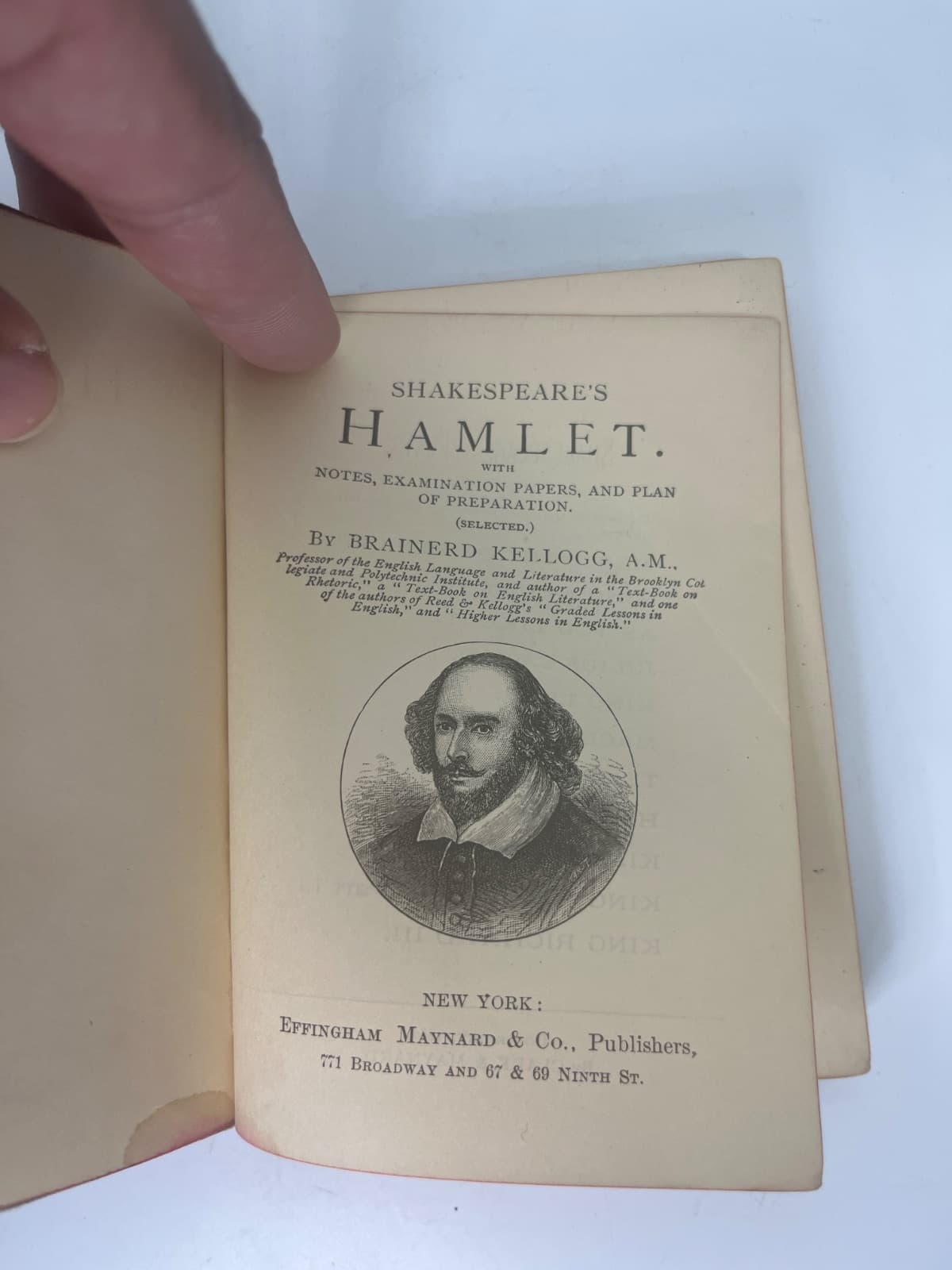 Shakespeare's Hamlet by Brainerd Kellogg - title page