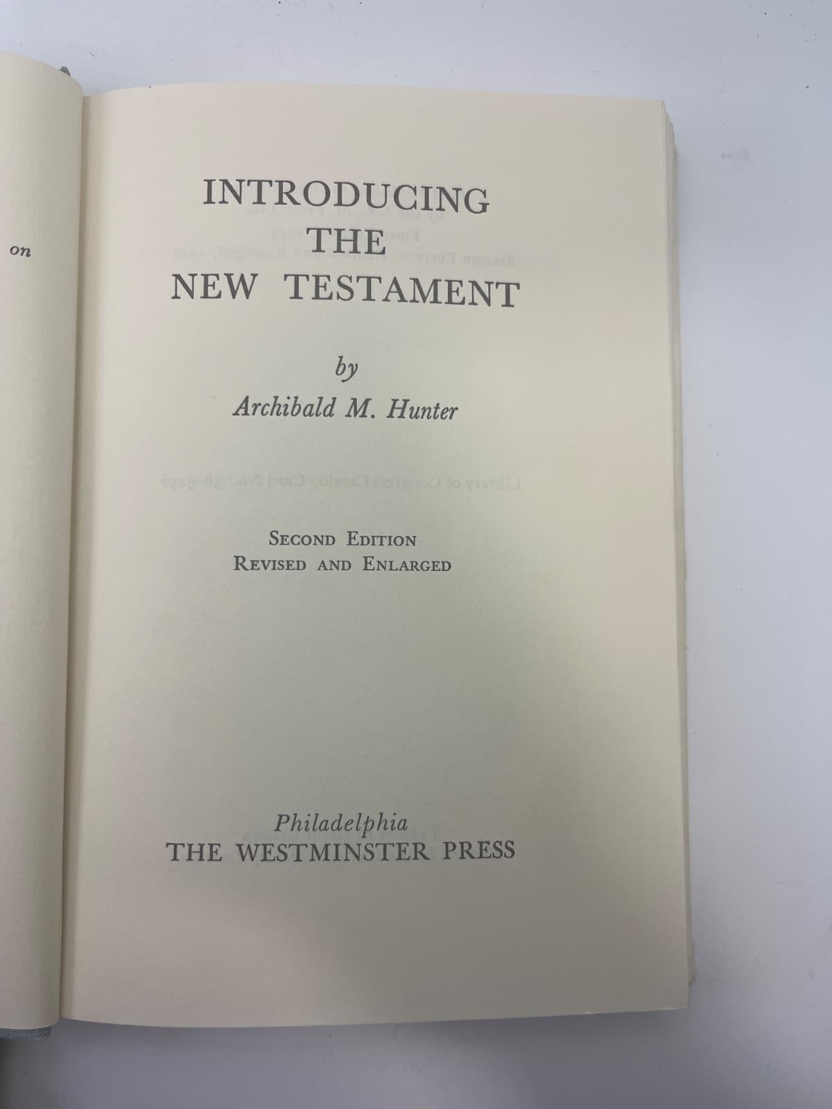 Introducing the New Testament by Archibald M. Hunter - title page