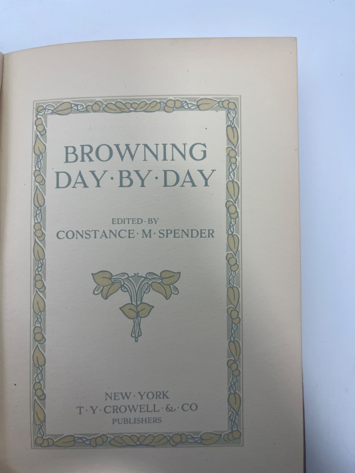 Browning Day by Day by Constance M. Spender (Editor) - title page