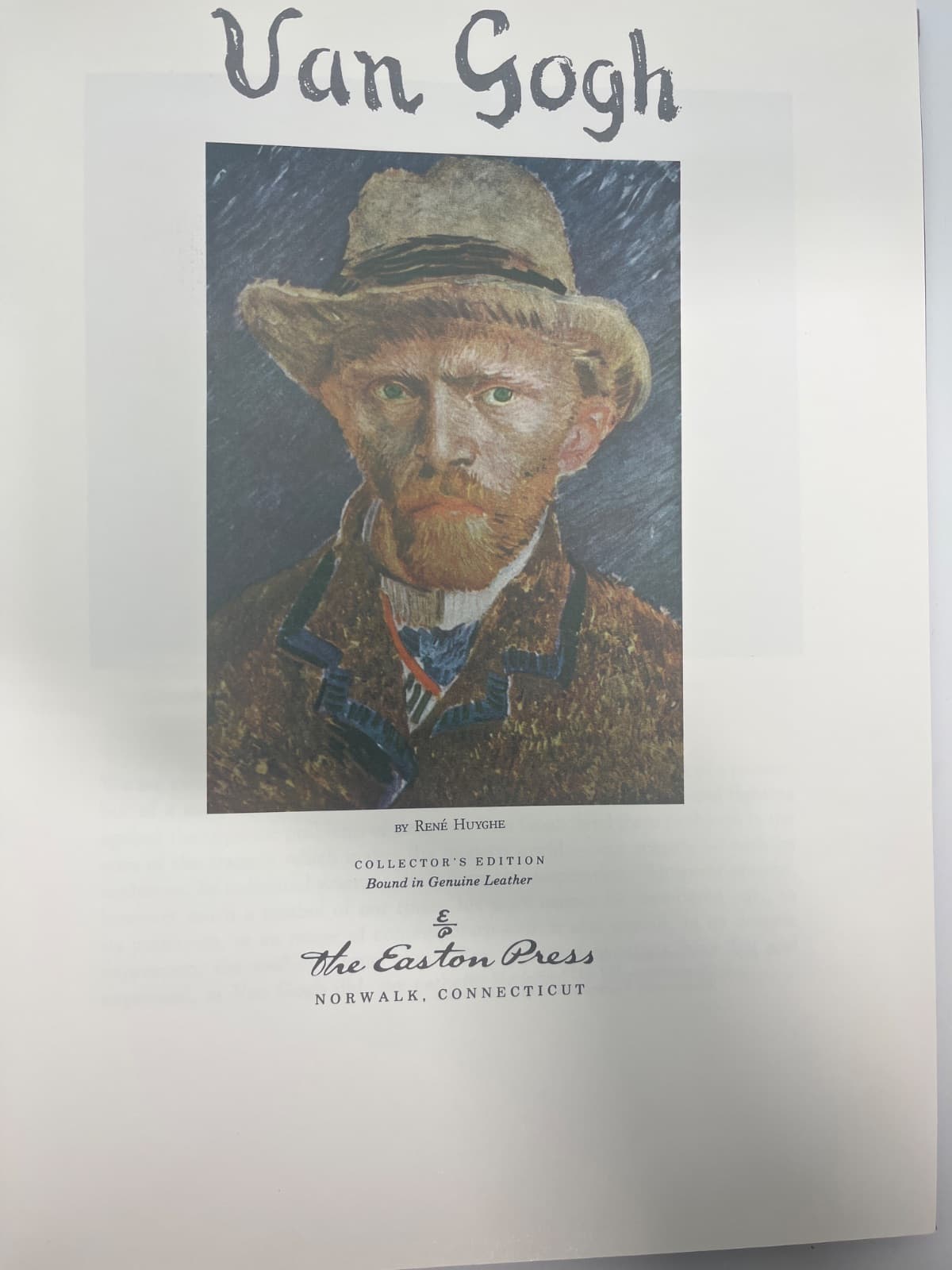 Van Gogh - Great Art and Artists - Easton Press by René Huyghe - title page