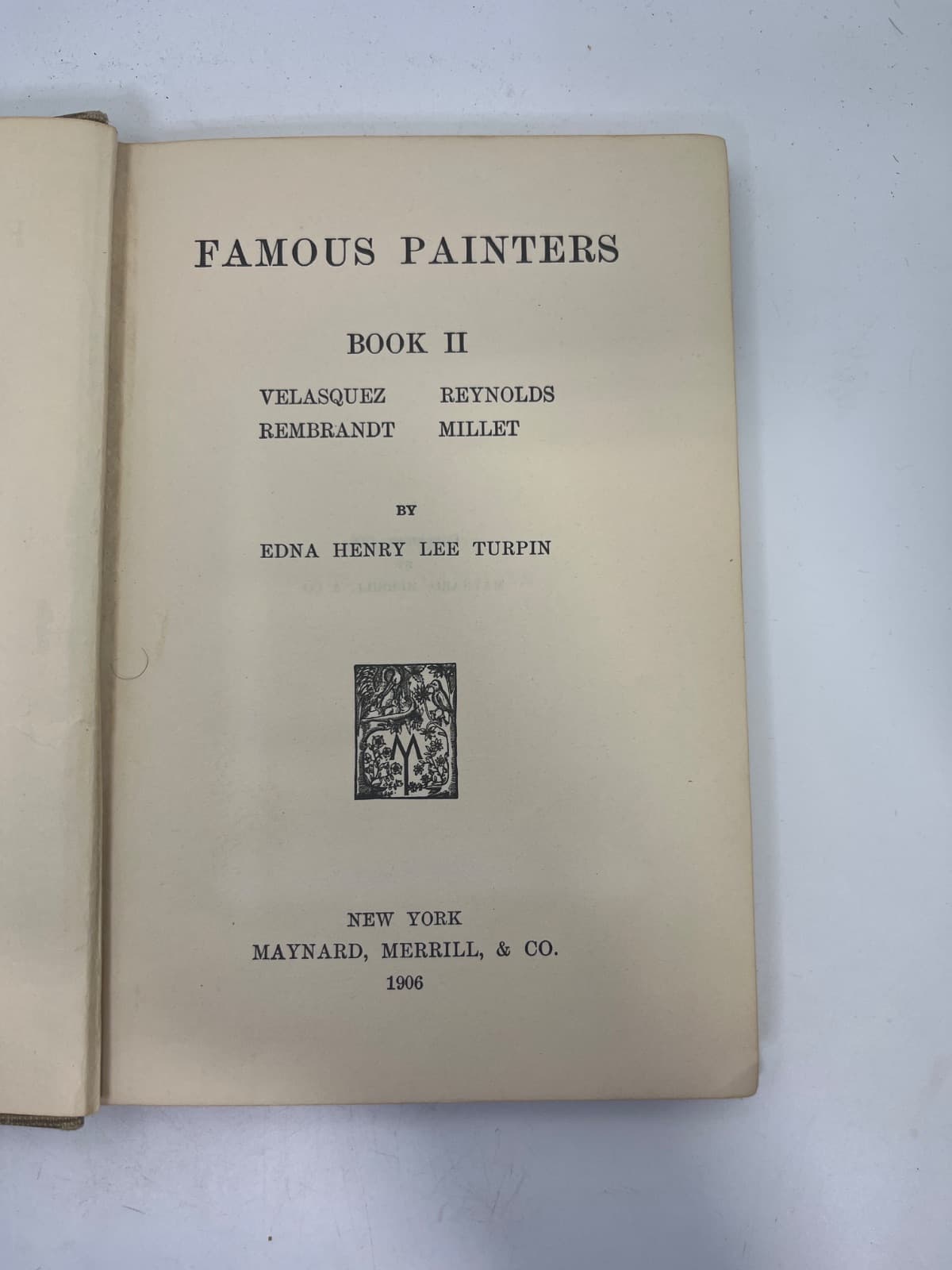 Famous Painters Book II by Edna Henry Lee Turpin - title page