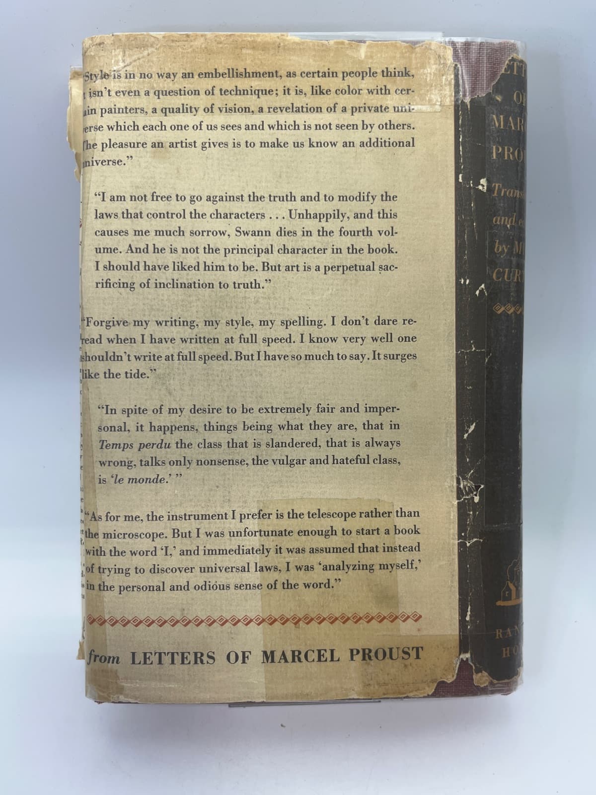 Letters of Marcel Proust by Mina Curtiss - additional view