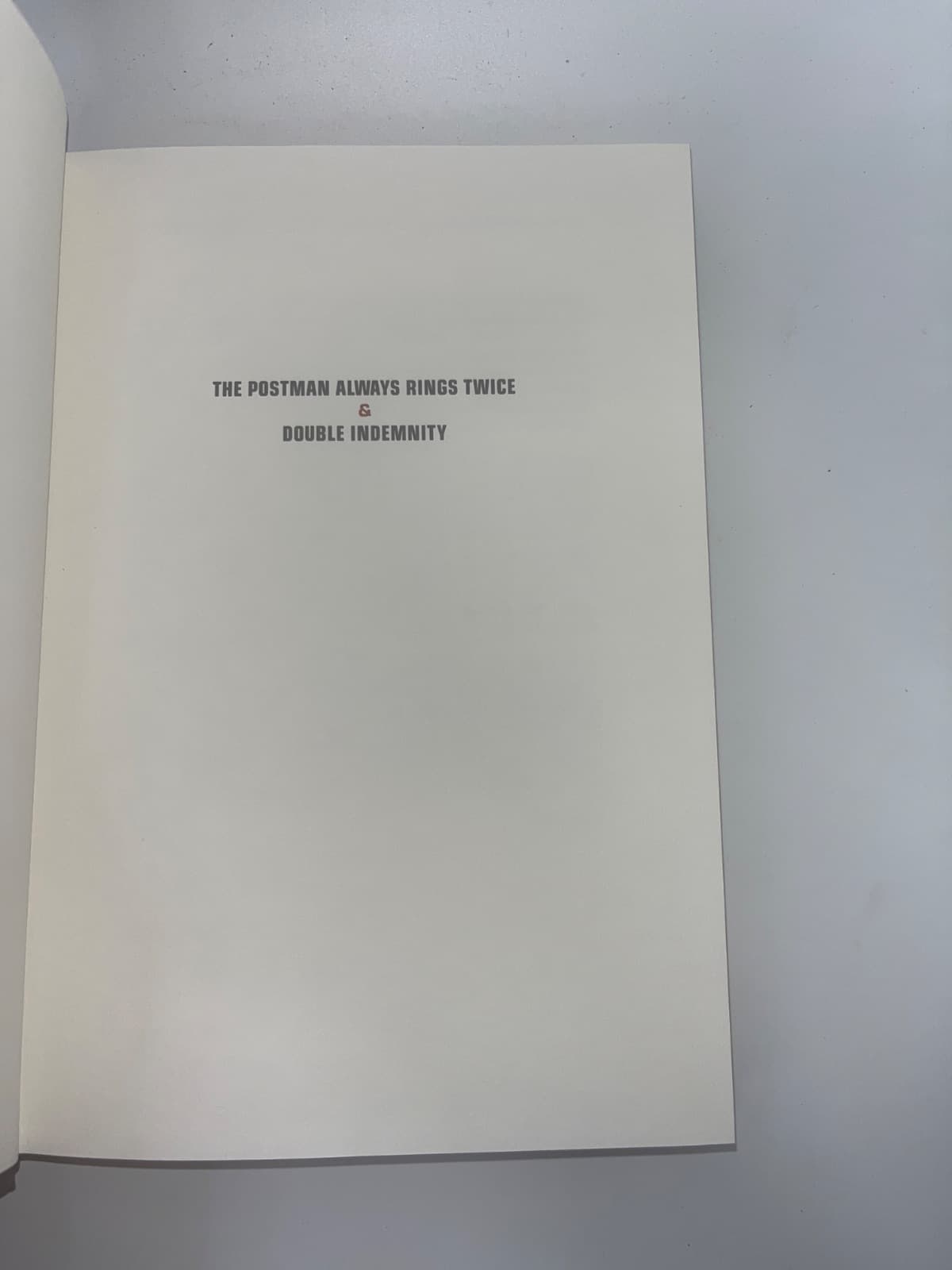 The Postman Always Rings Twice & Double Indemnity by James M. Cain - title page