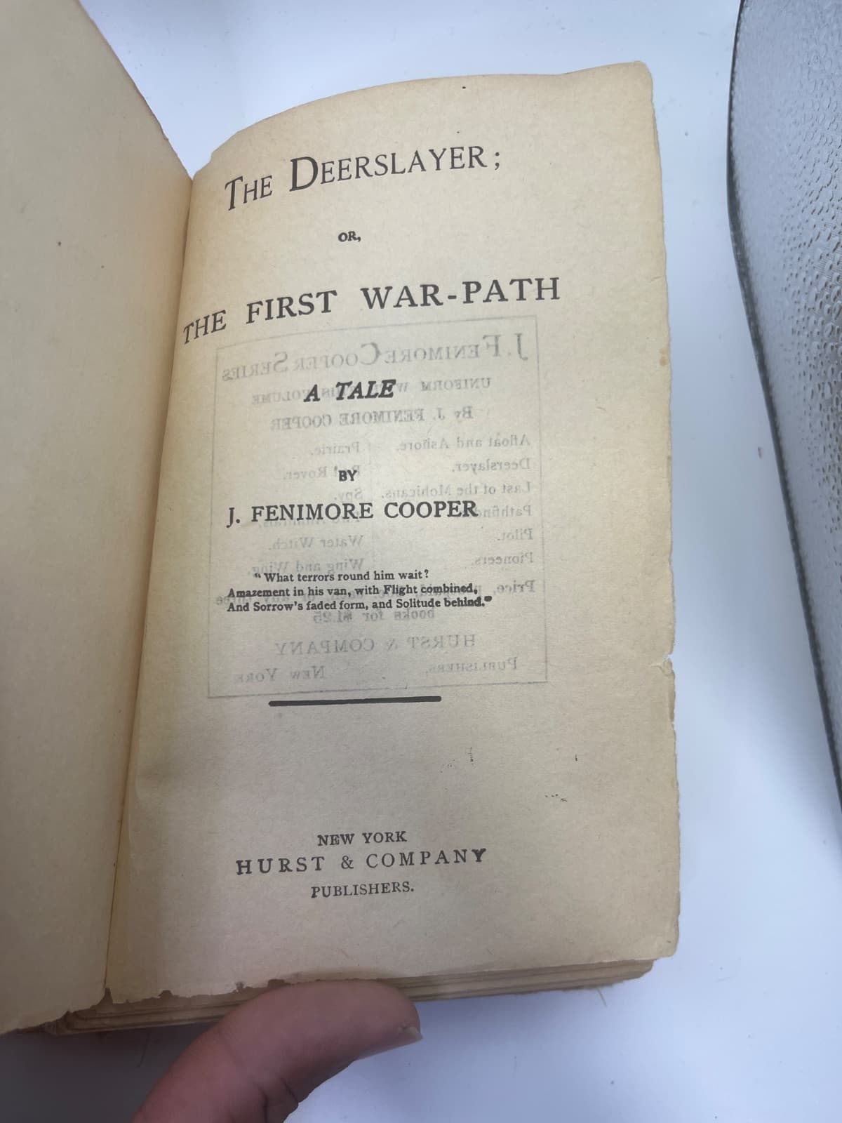 The Deerslayer; or, The First War-Path by J. Fenimore Cooper - title page