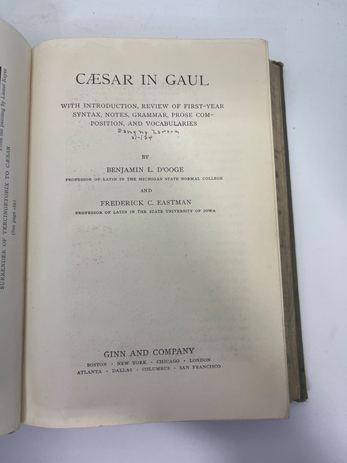 Cæsar in Gaul - 1918 by Benjamin L. D'Ooge and Frederick C. Eastman - title page
