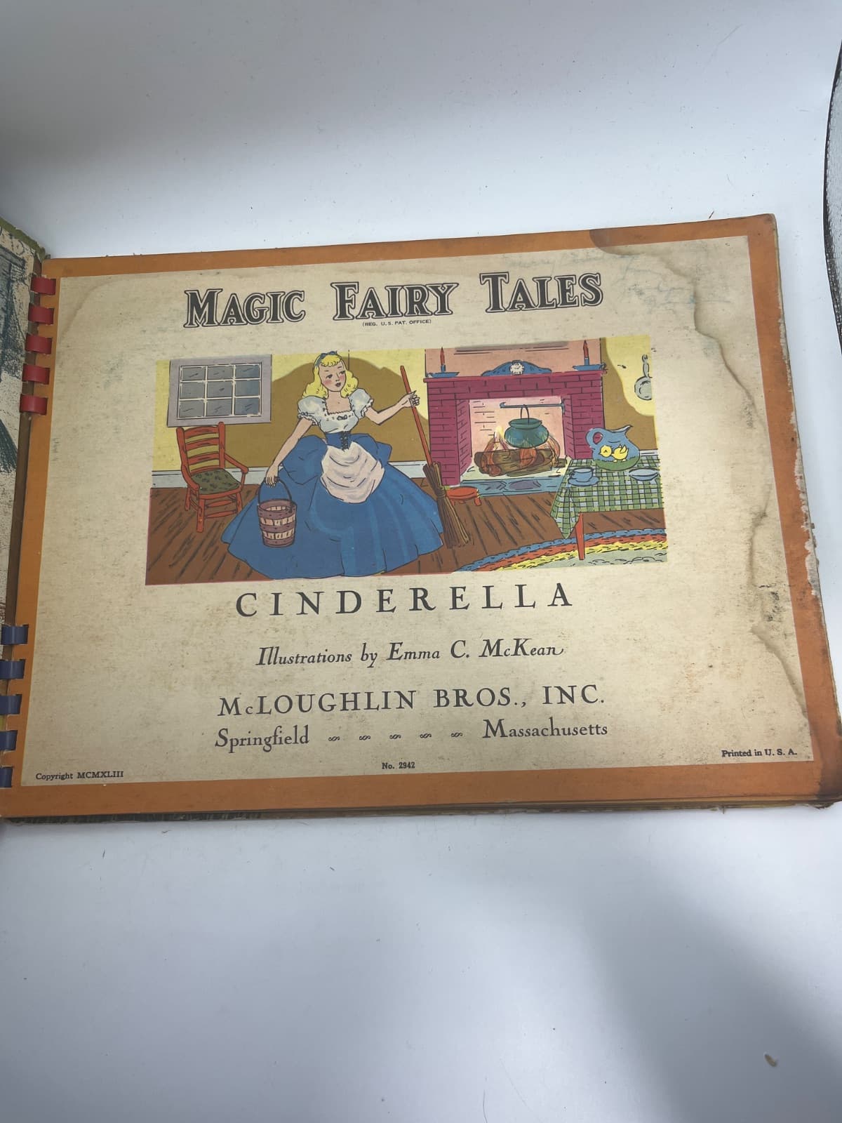 Magic Fairy Tales: Cinderella - 1943 - WATER DAMAGE  - title page