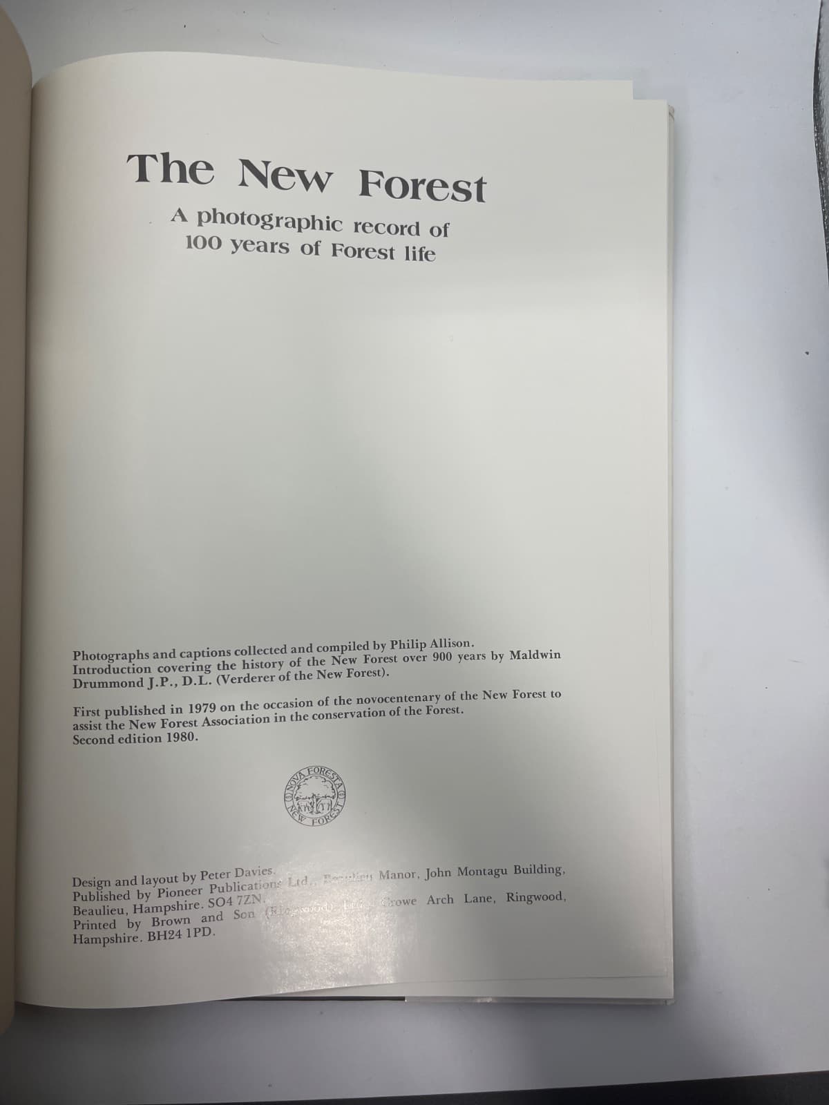 The New Forest by Philip Allison - title page