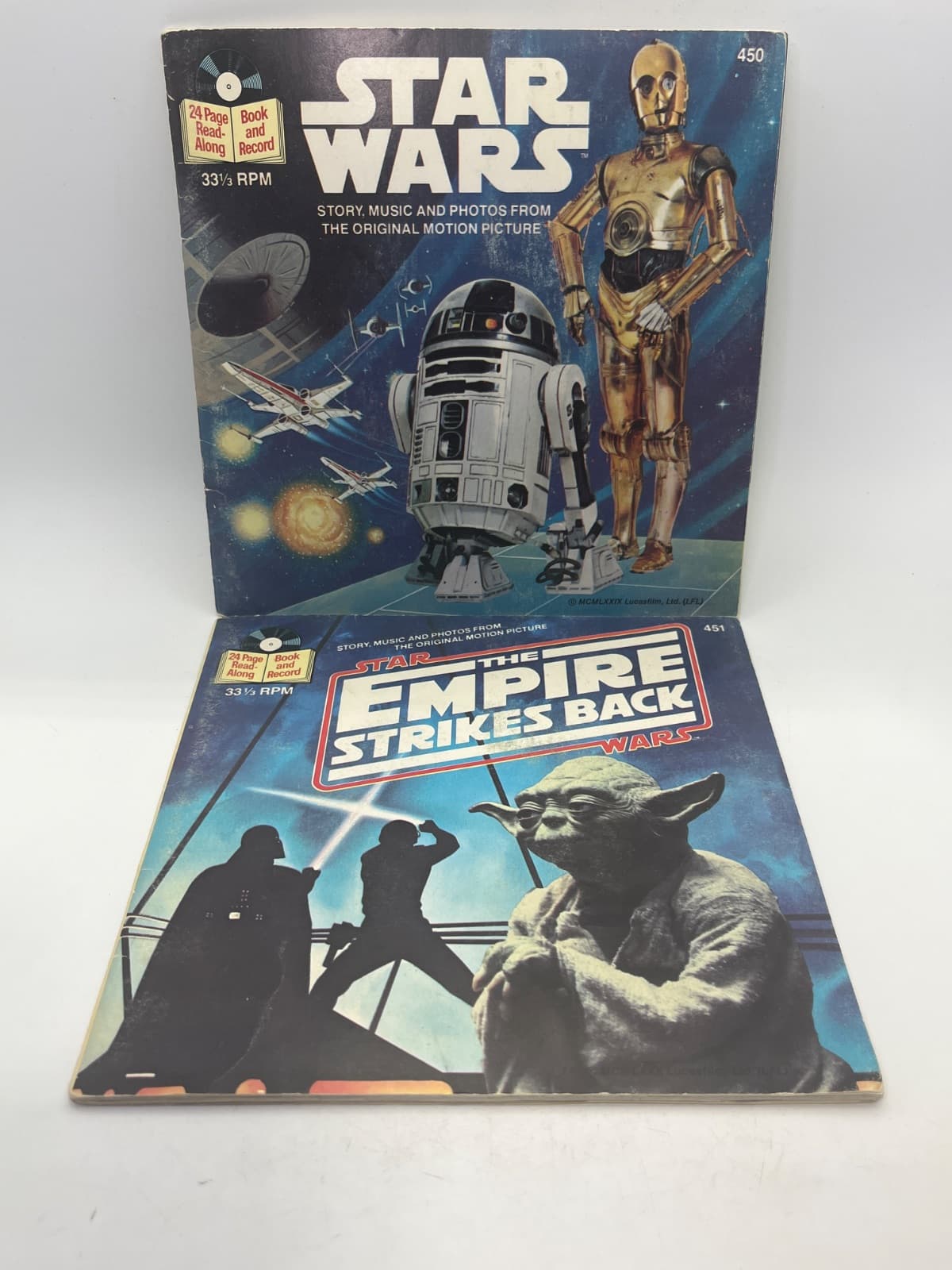 Star Wars / The Empire Strikes Back 33 1/2 RPM Lot of 2  - front cover