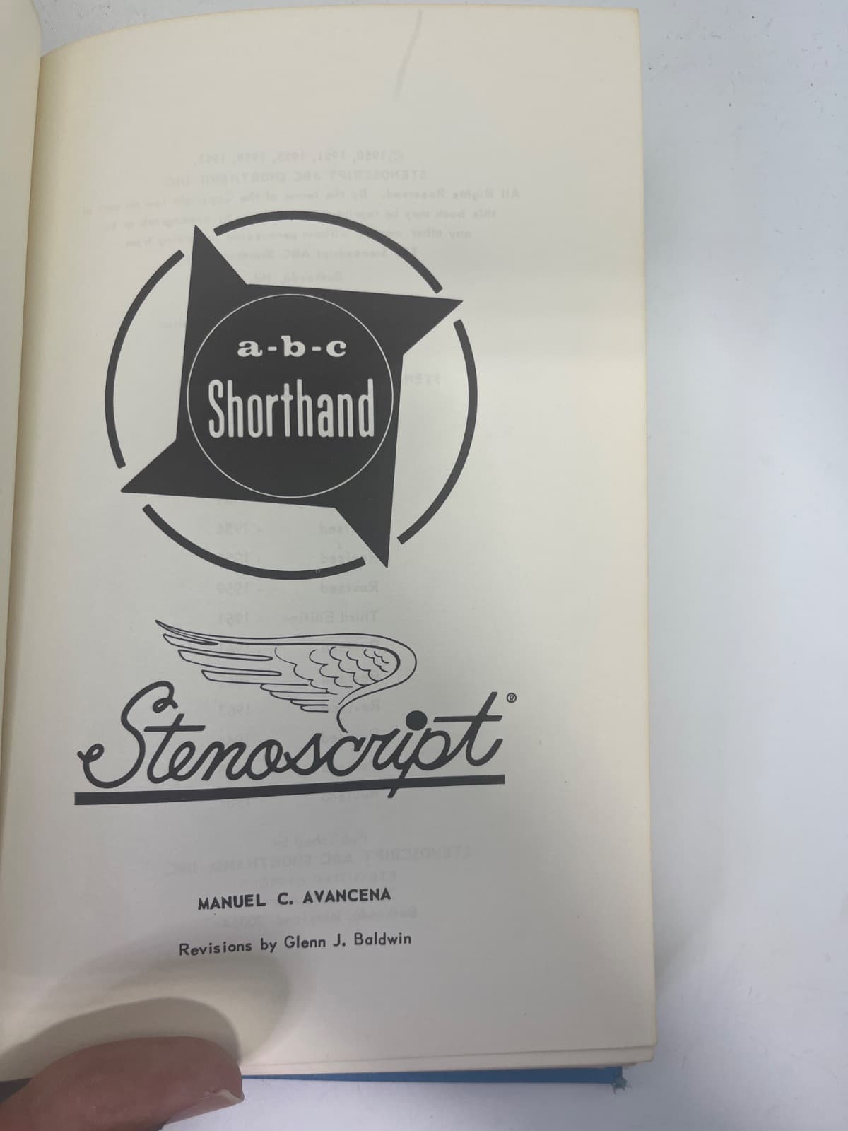 Stenoscript ABC Shorthand by Manuel C. Avancena - title page