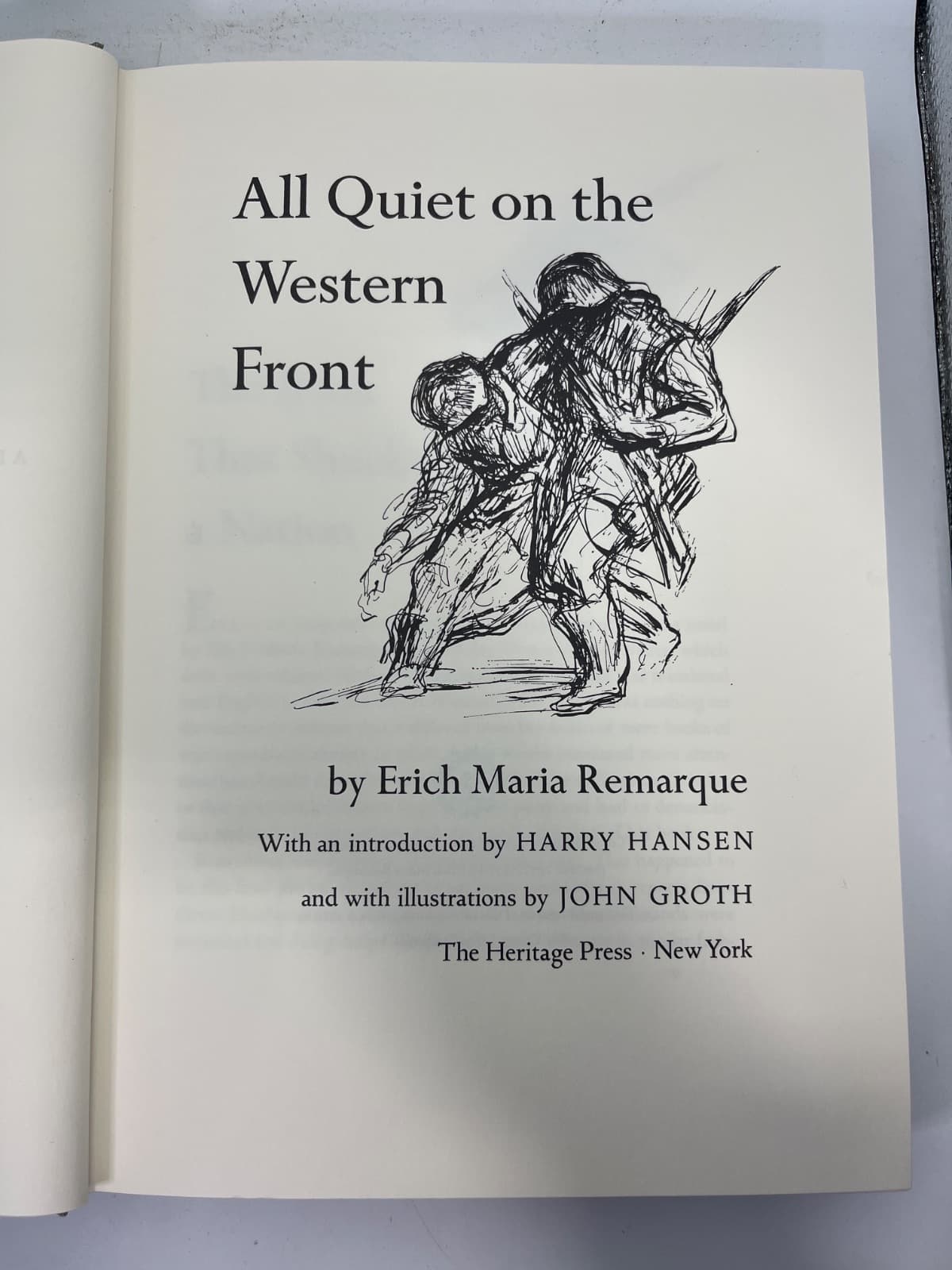 All Quiet on the Western Front - Heritage Club  by Erich Maria Remarque - title page