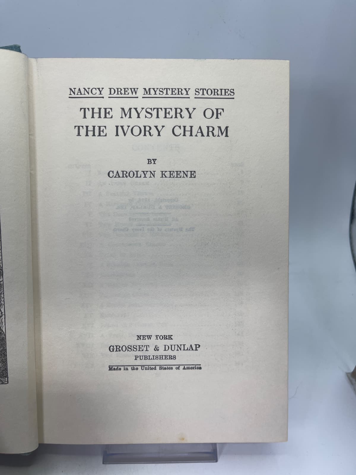 The Mystery of the Ivory Charm by Carolyn Keene - title page