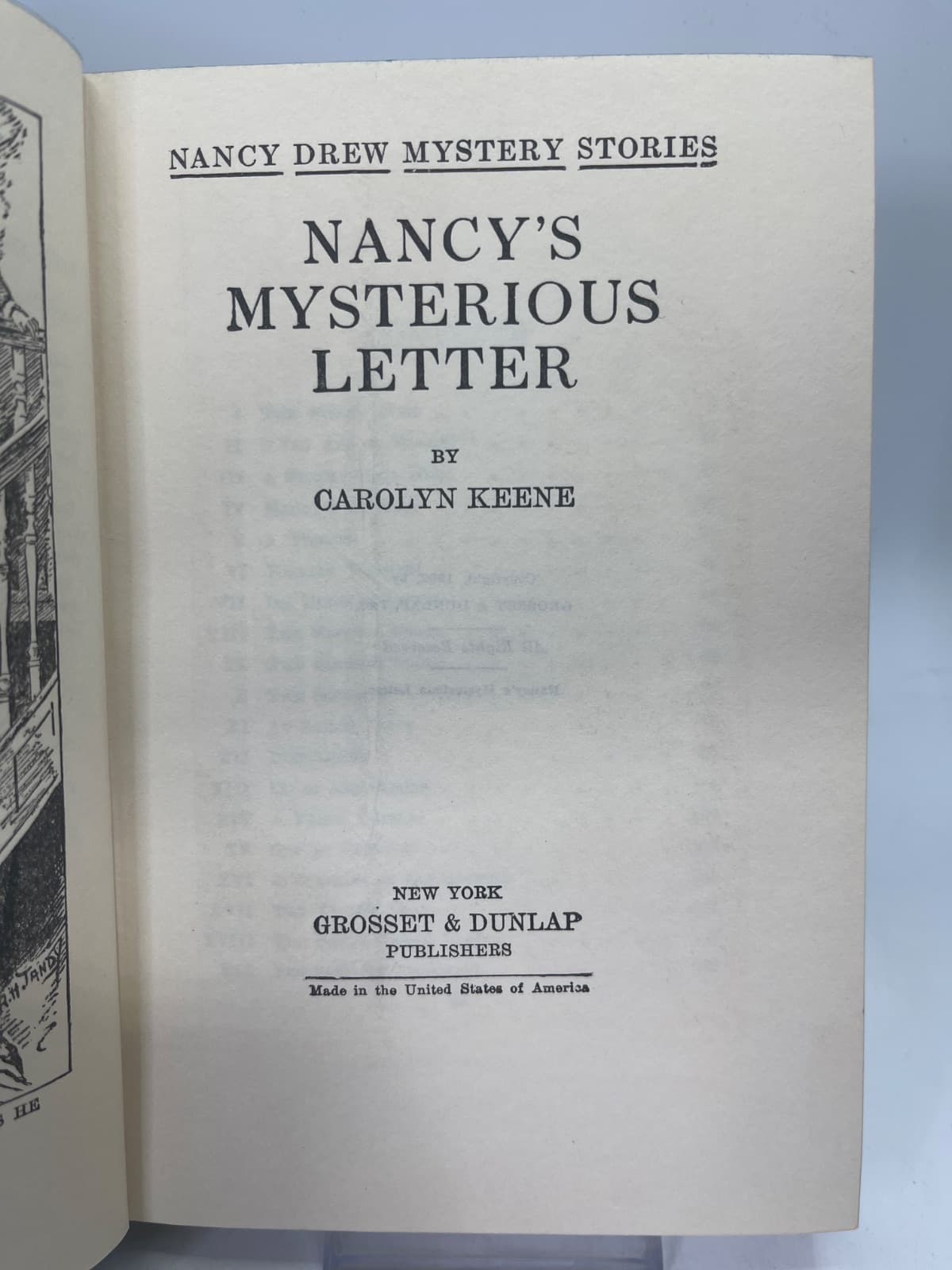 Nancy's Mysterious Letter by Carolyn Keene - title page