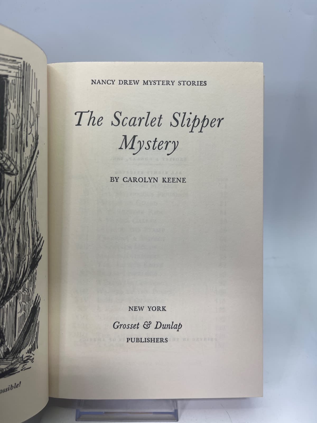 The Scarlet Slipper Mystery by Carolyn Keene - title page