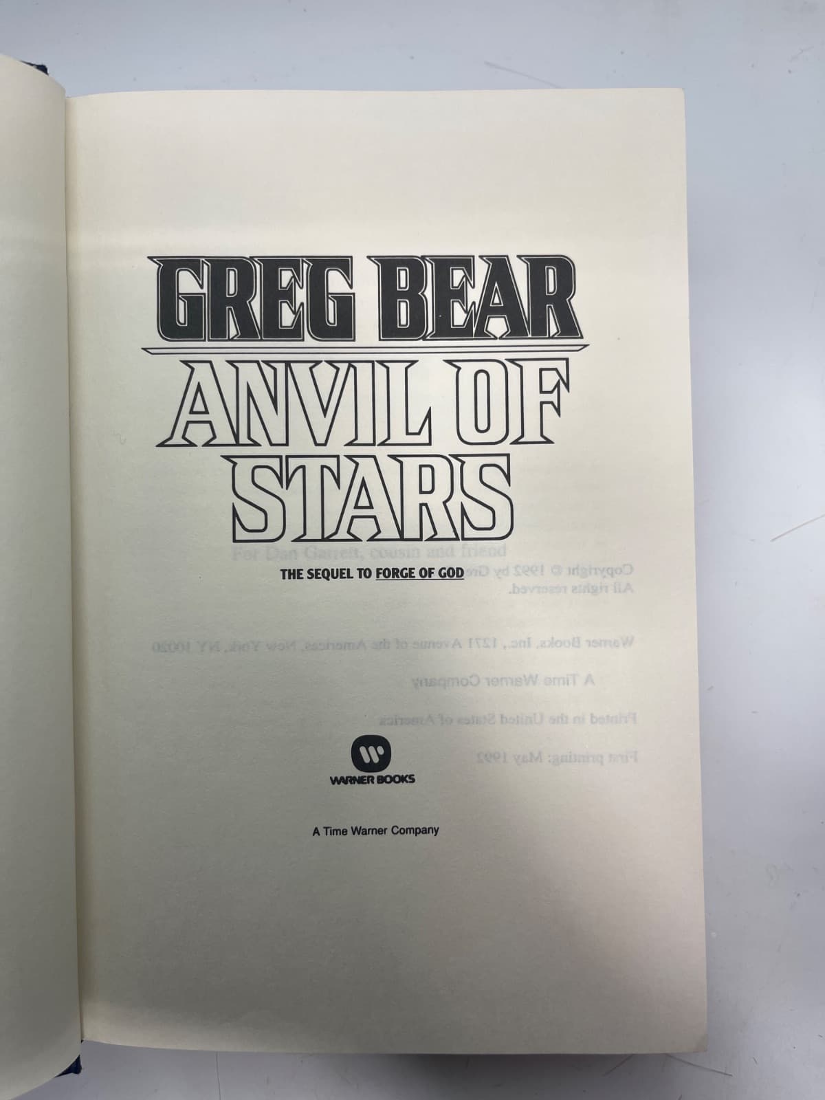 Anvil of Stars by Greg Bear - title page