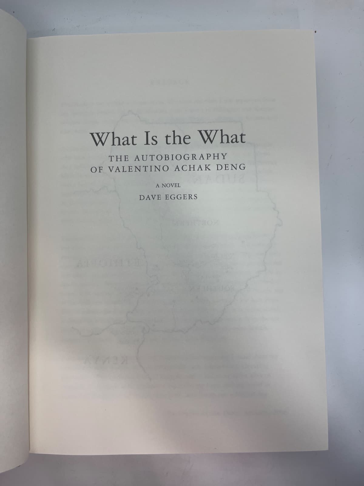 What Is the What by Dave Eggers - title page