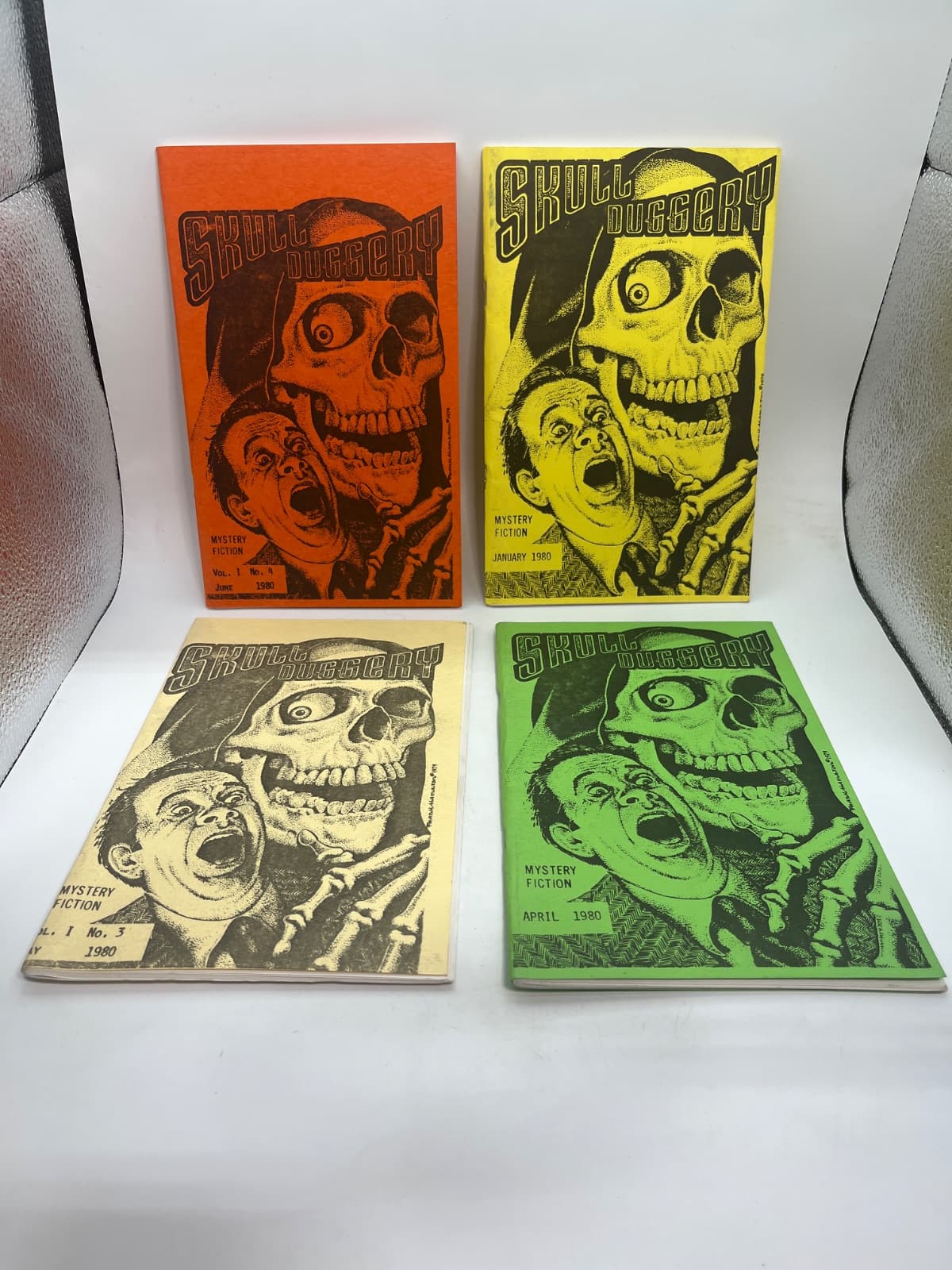 Skullduggery - 1980's Mystery Fiction Zine - Lot of 4 - front cover