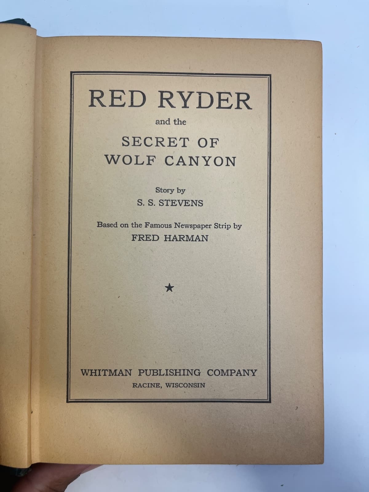 Red Ryder and the Secret of Wolf Canyon by S. S. Stevens - additional view