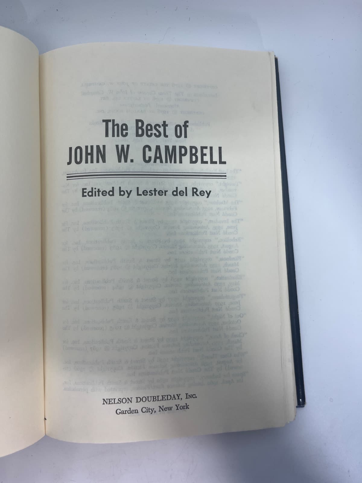 The Best of John W. Campbell by John W. Campbell - title page