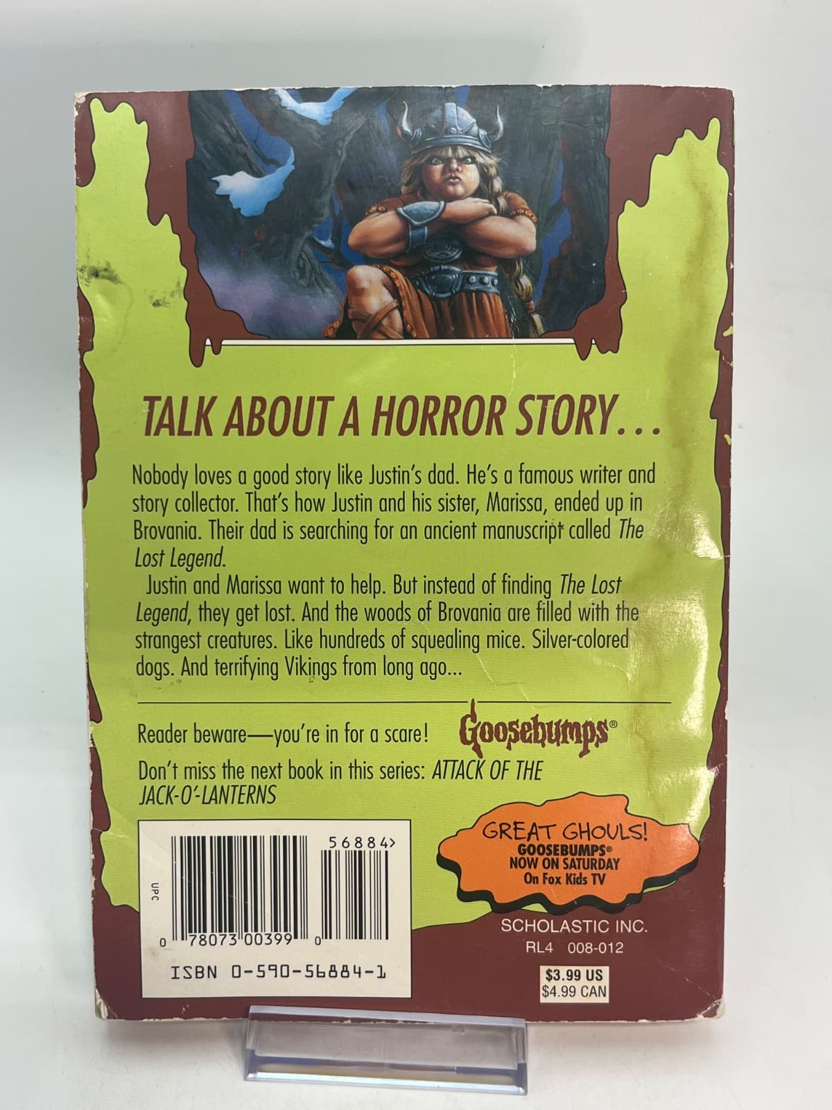 Legend of the Lost Legend - Goosebumps #47 - NO STICKERS WATER DAMAGE by R.L. Stine - additional view