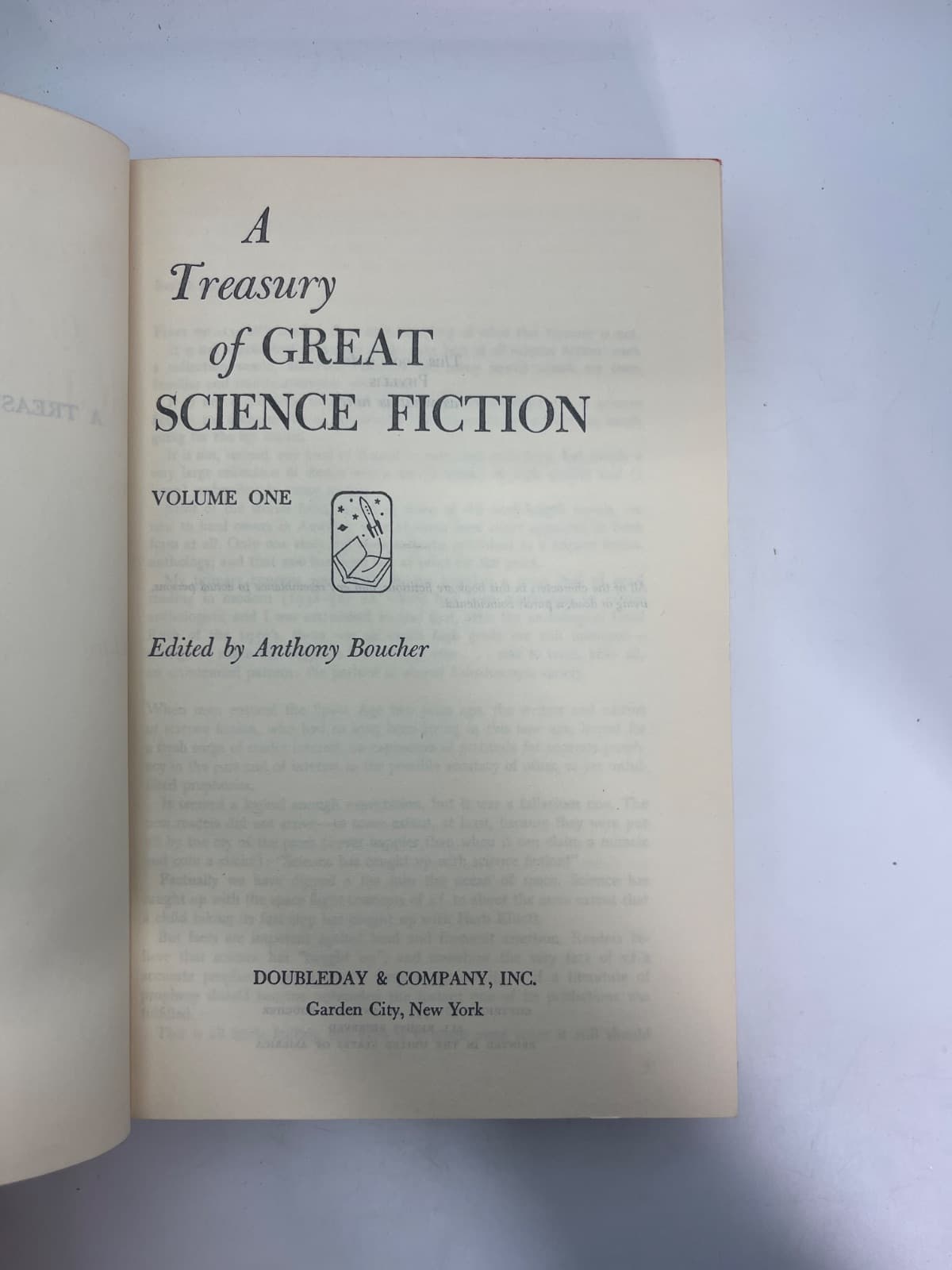 A Treasury of Great Science Fiction - VOLUME 2 ONLY by Anthony Boucher (Editor) - title page