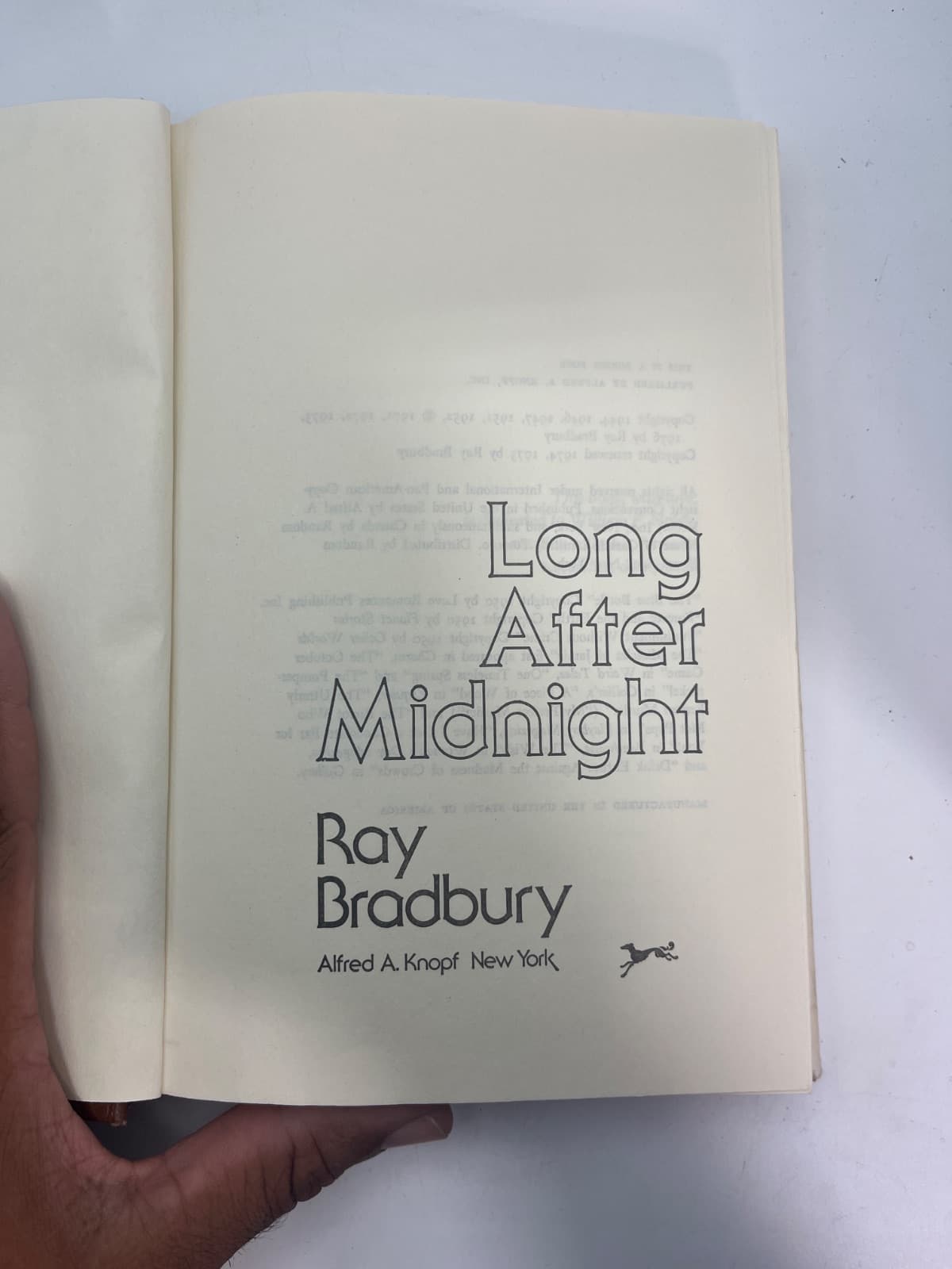 Long After Midnight - Book Club Edition - G 37 Gutter Code by Ray Bradbury - title page