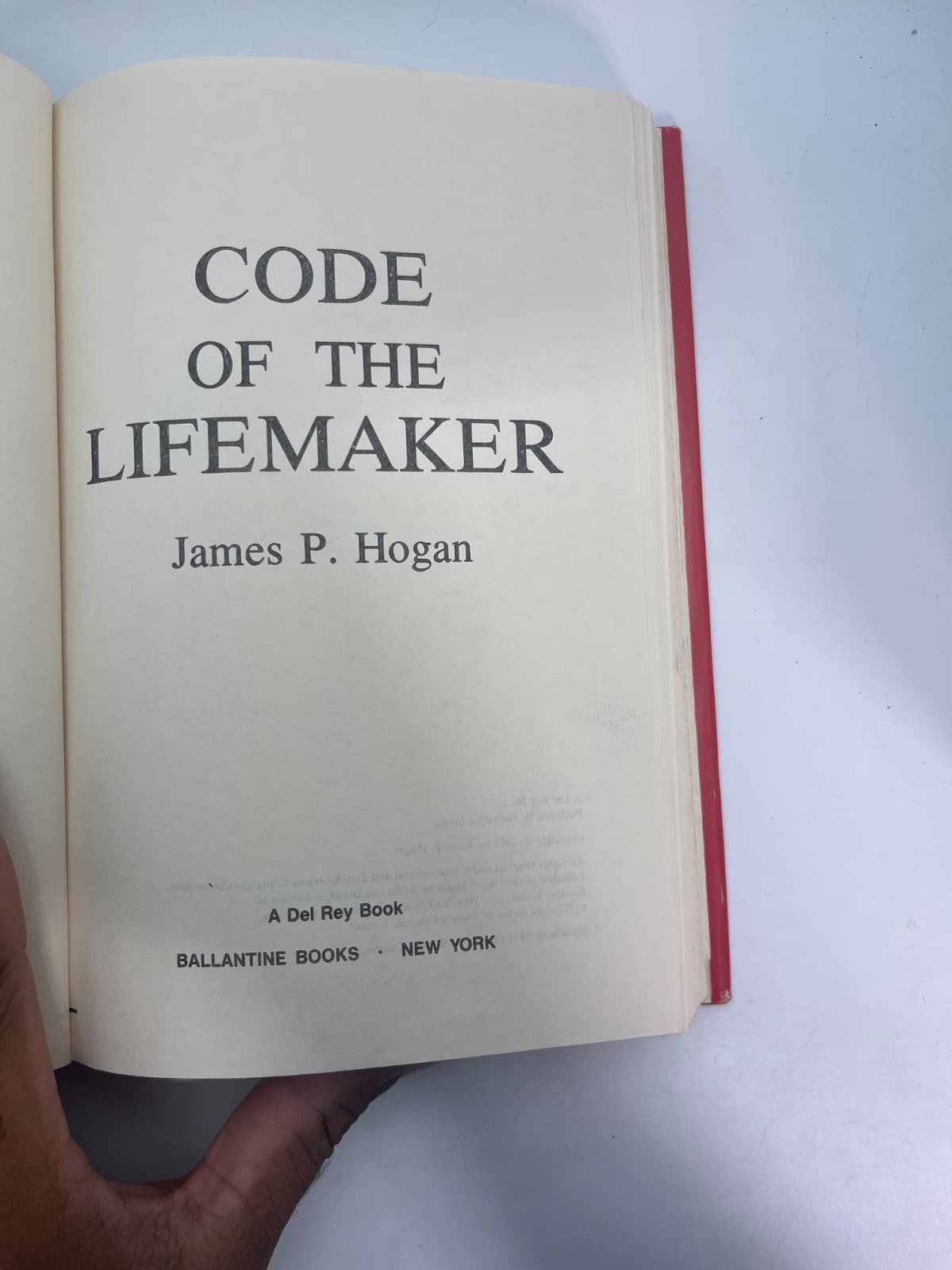 Code of the Lifemaker by James P. Hogan - title page