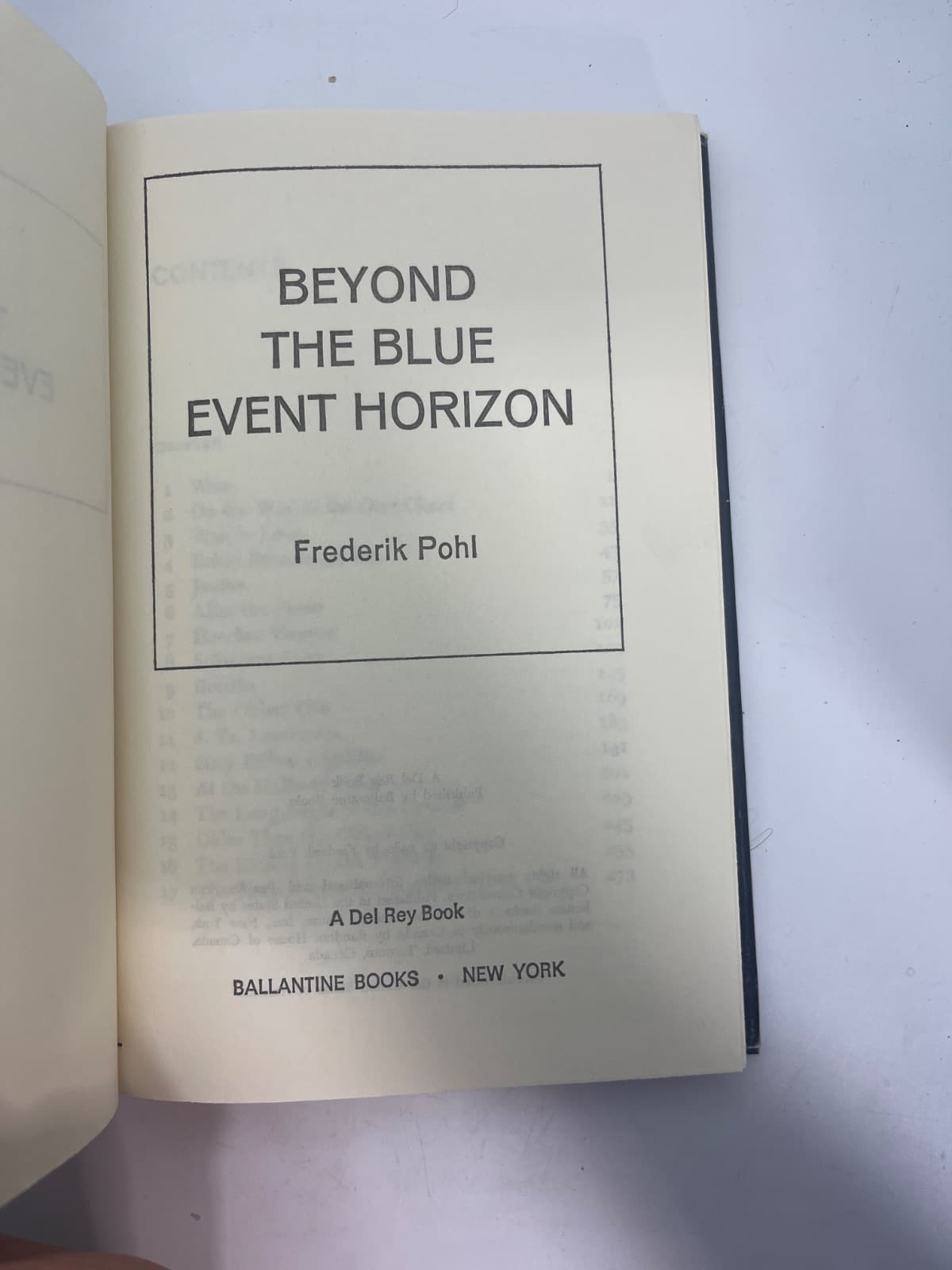 Beyond the Blue Event Horizon by Frederik Pohl - title page