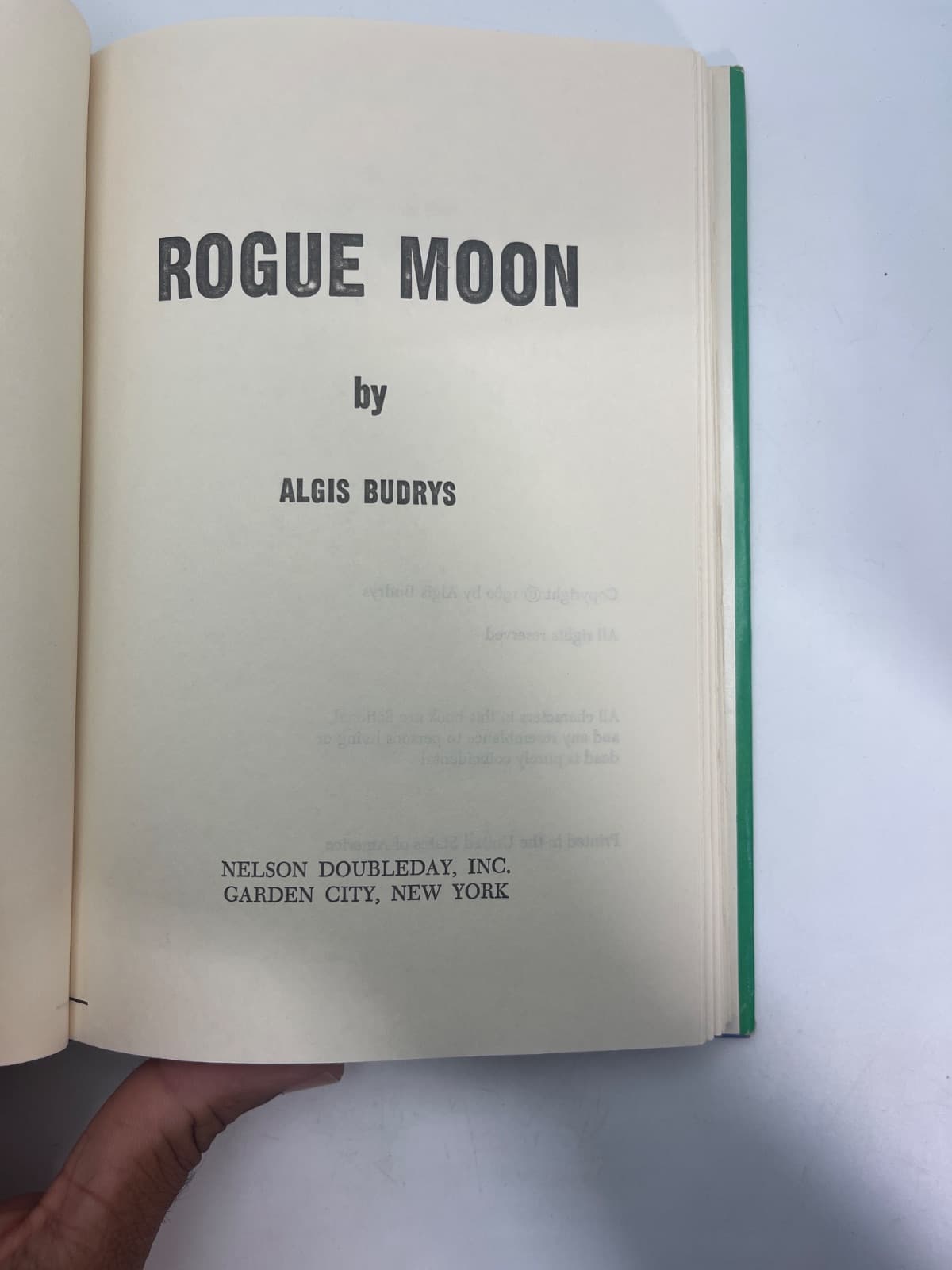 Rogue Moon by Algis Budrys - title page