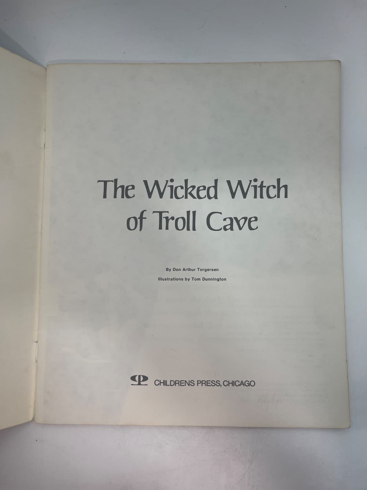 The Wicked Witch of Troll Cave by Don Arthur Torgersen - title page