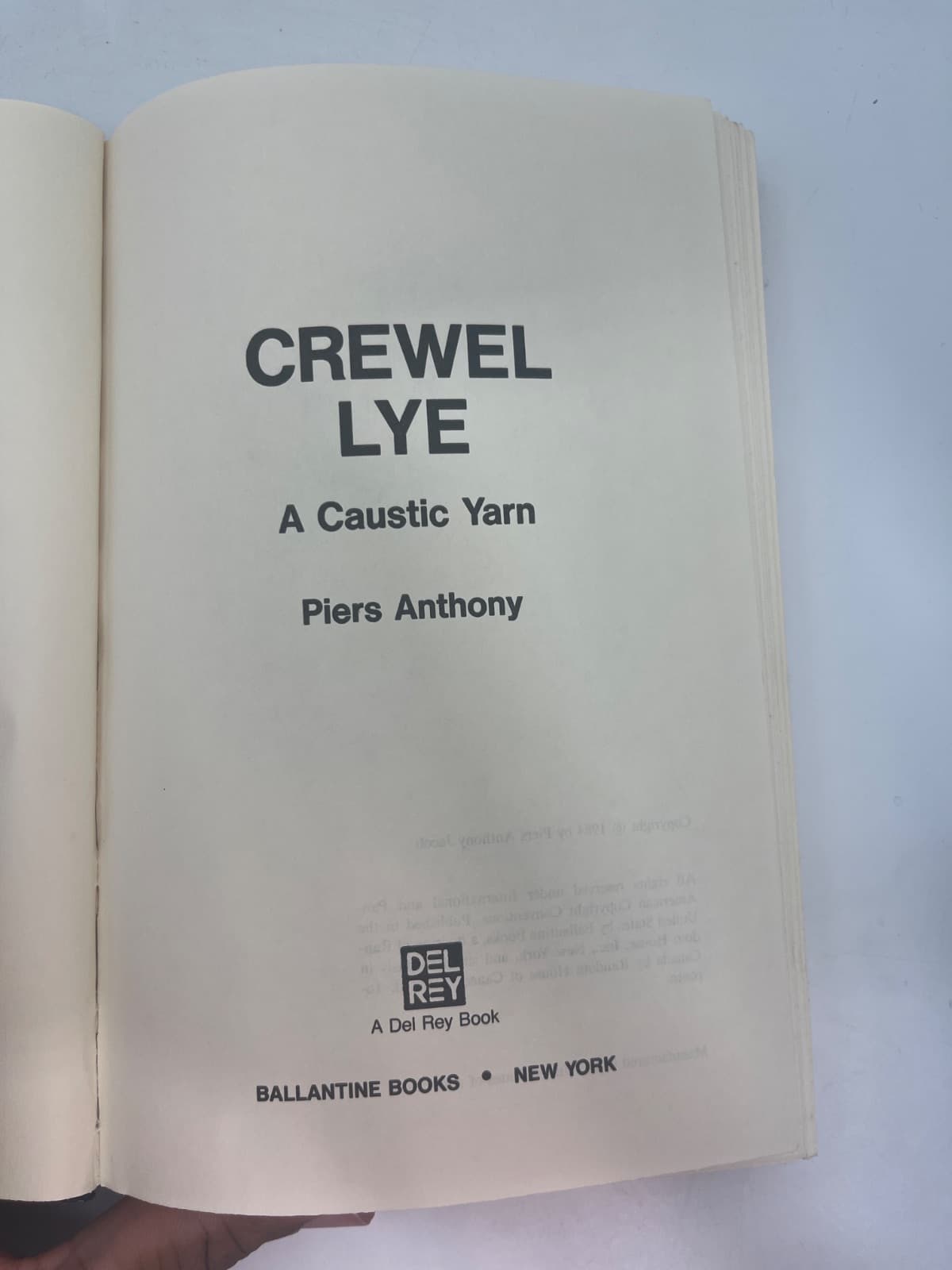 Crewel Lye: A Caustic Yarn by Piers Anthony - title page