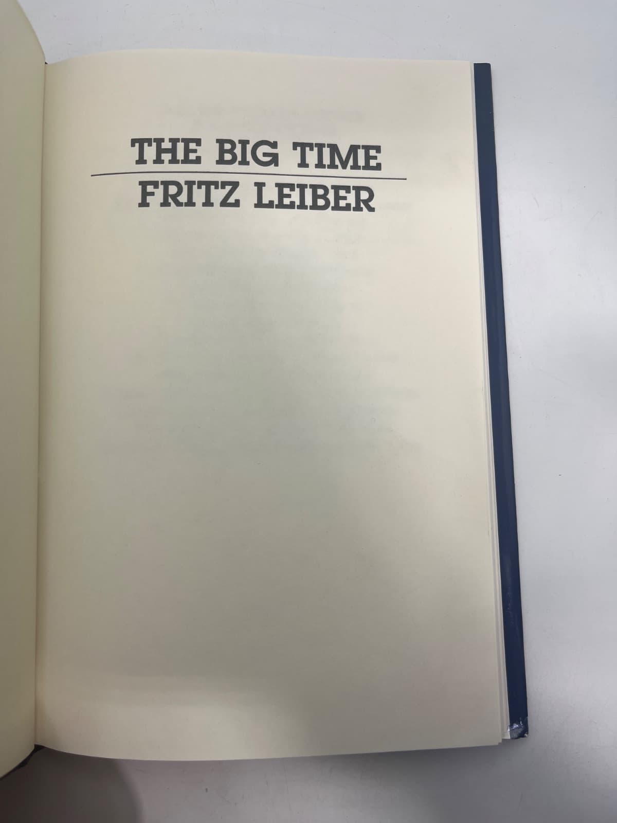The Big Time by Fritz Leiber - title page
